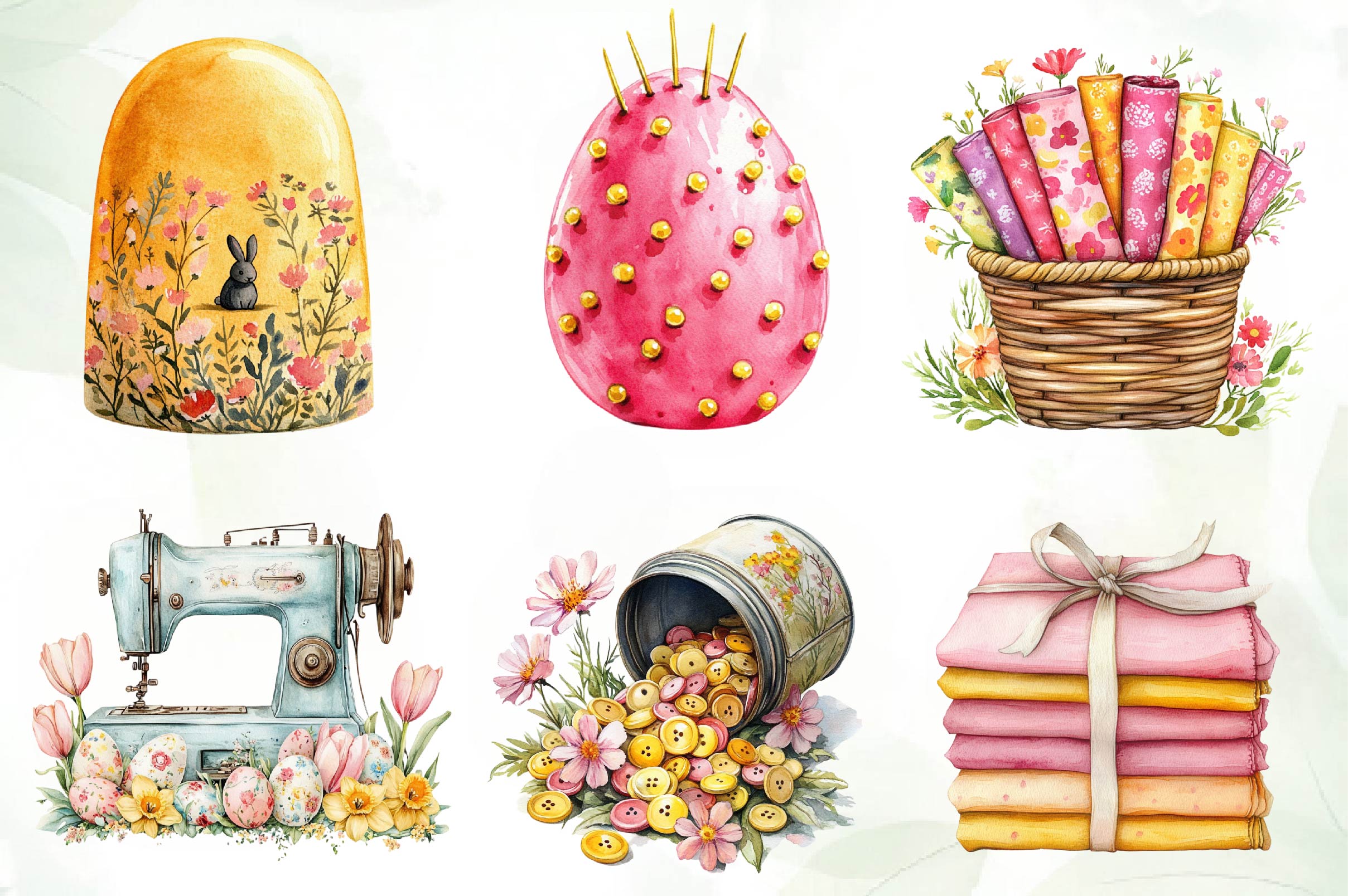 Easter Sewing Clipart Bundle