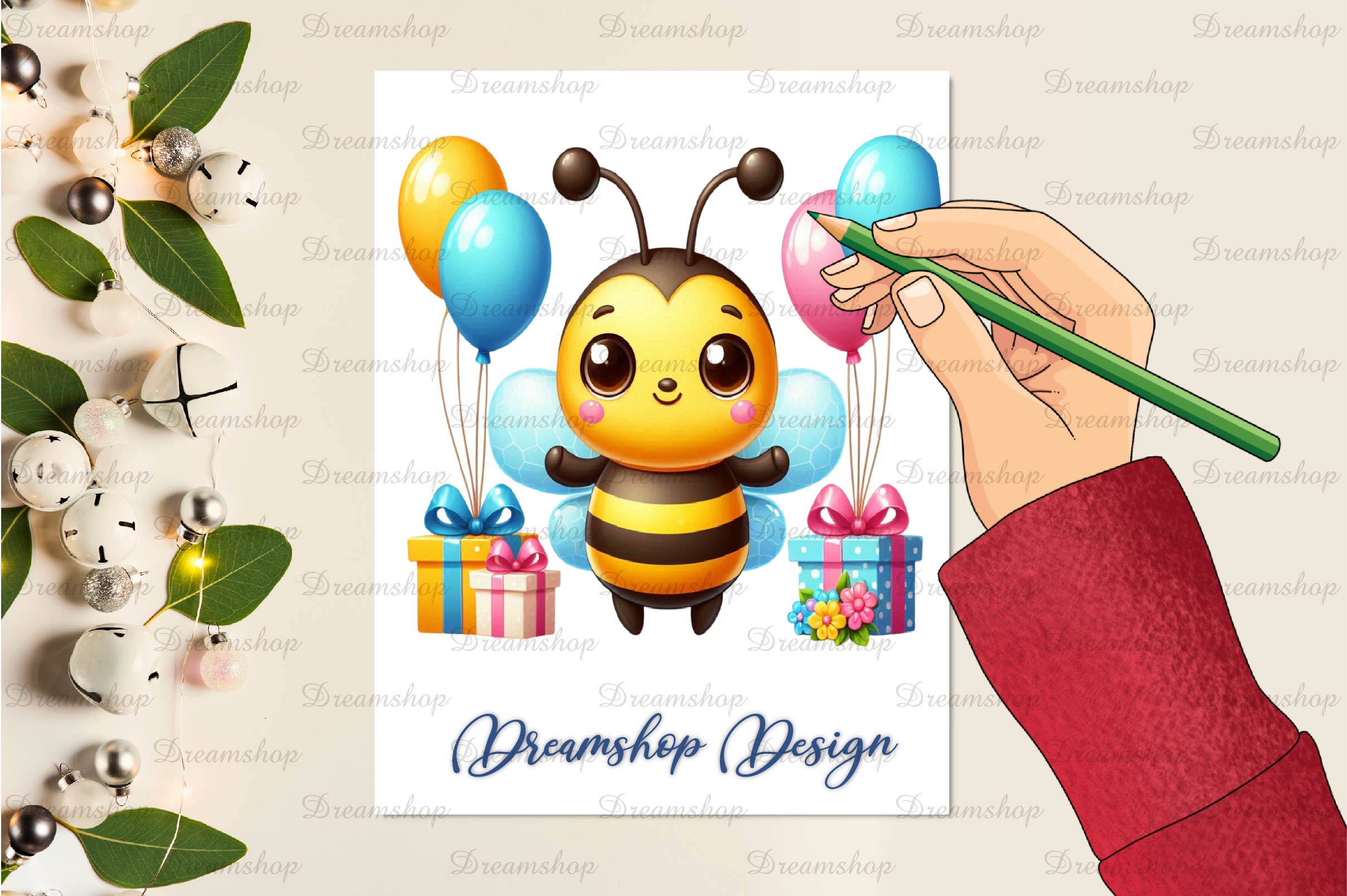 23 Cute Party Bee Clipart Bundle