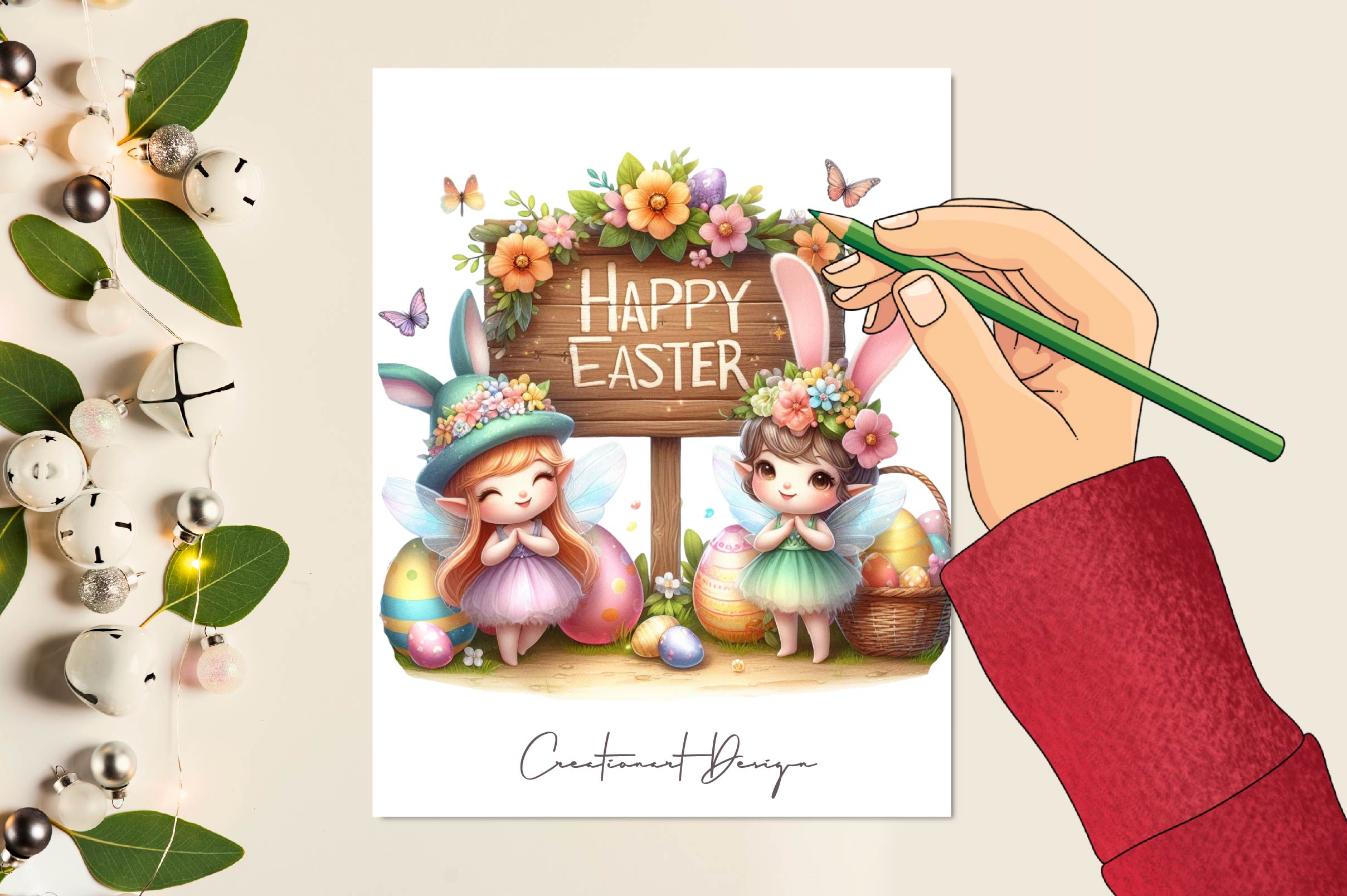 Easter Fairies Clipart Bundle