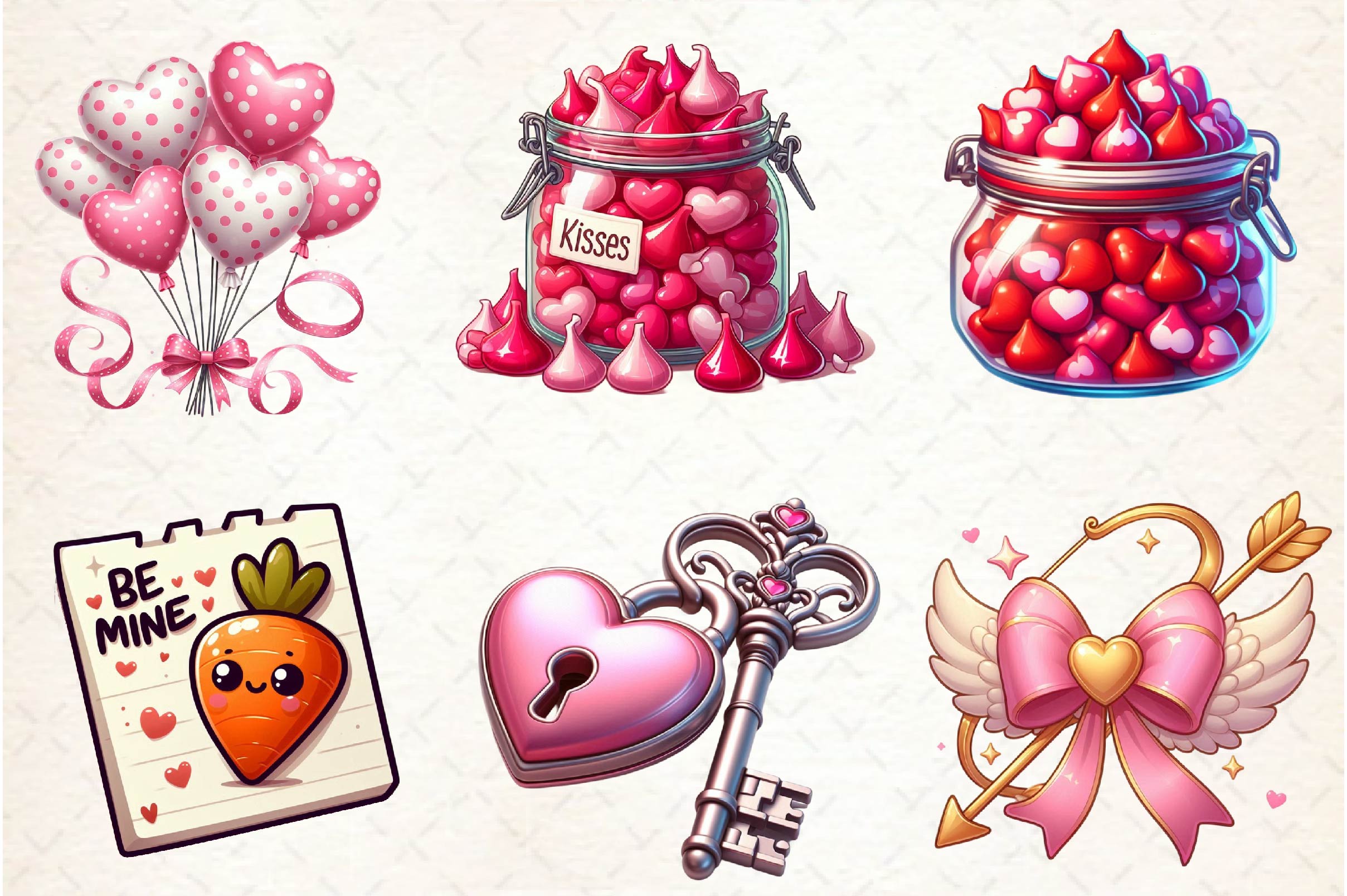 Coquette Valentine Clipart Bundle-1