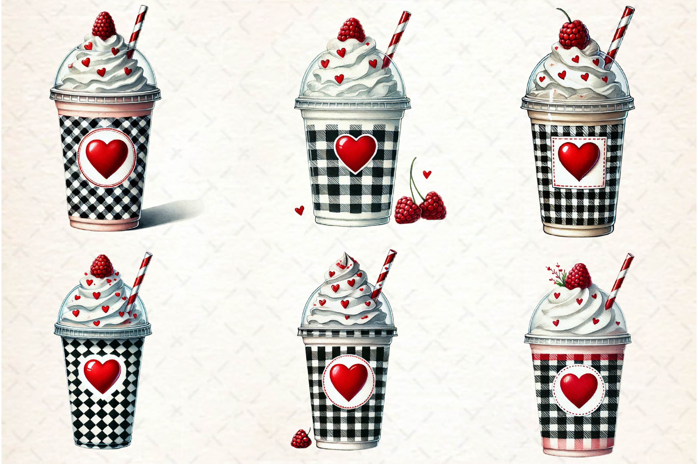 Valentine Day Coffee Clipart Bundle