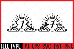 Number SVG Bundle 99 - CraftNest - Digital Crafting and Art