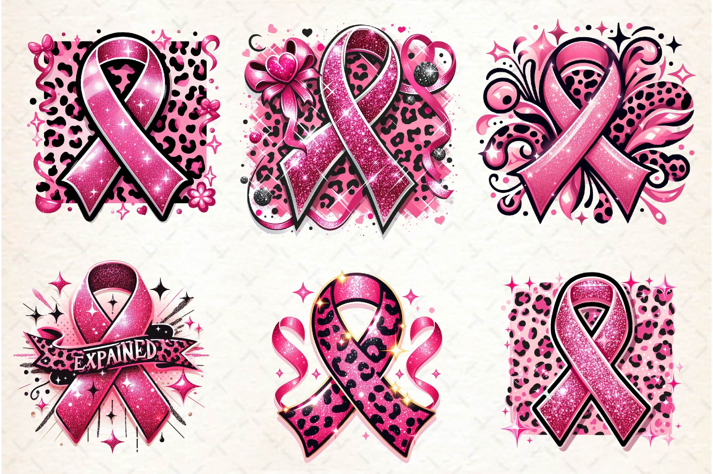 Breast Cancer Awareness Clipart Bundle 2
