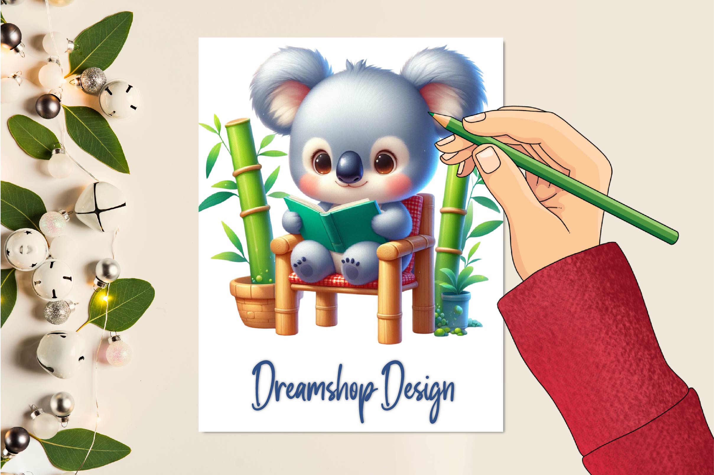 Cute Koala Bear Clipart Bundle