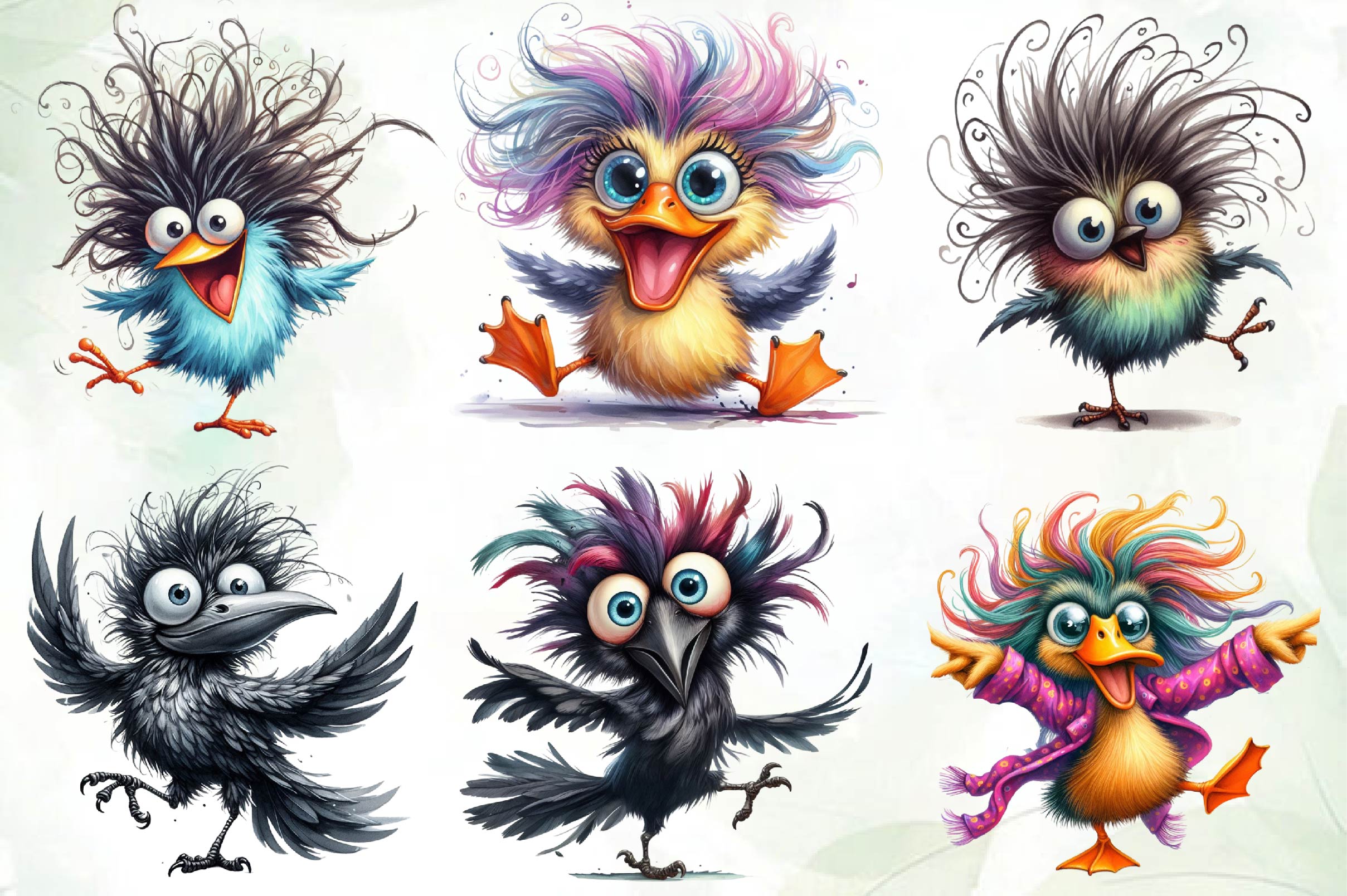 Funny Bird Funny Bird Clipart Bundle 1