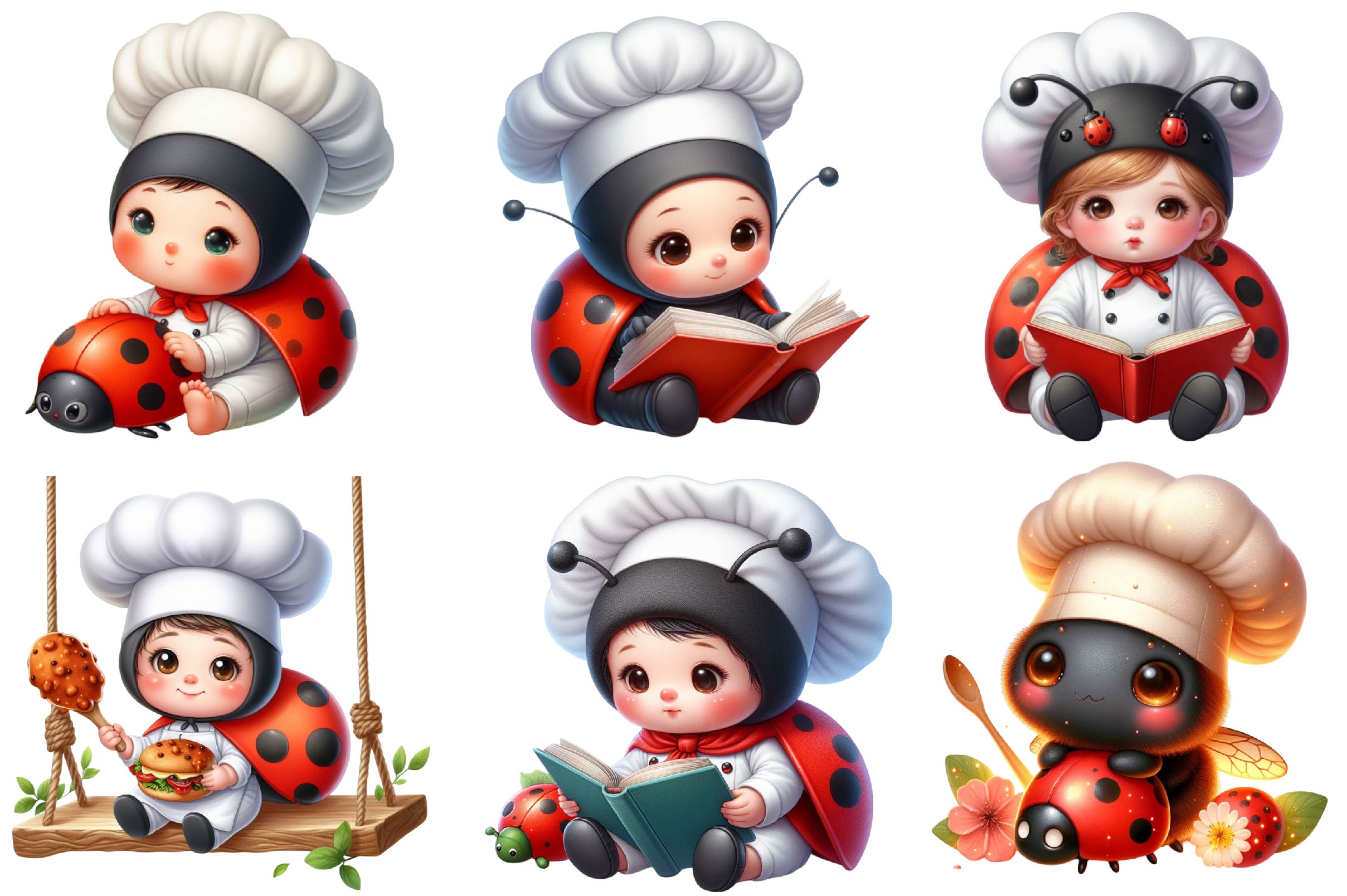 Ladybug Chef Clipart Bundle