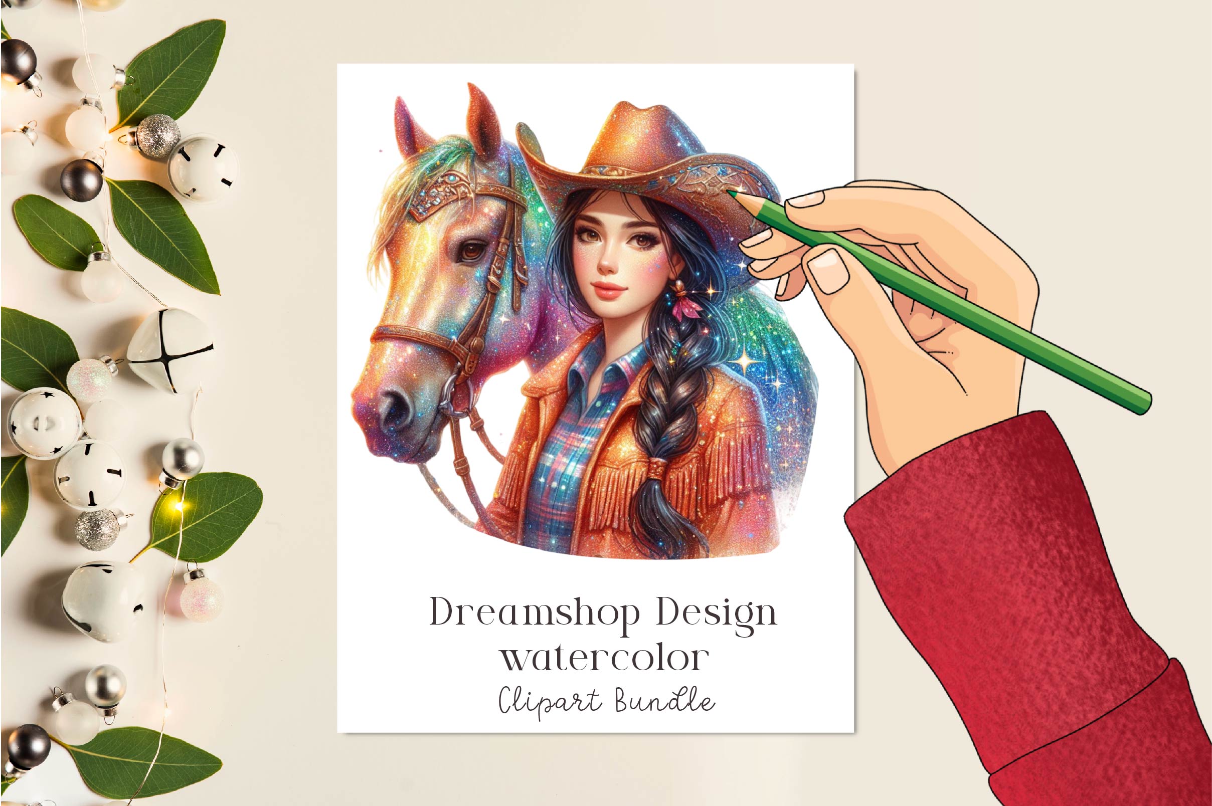Cowgirl Cowgirls Clipart Bundle