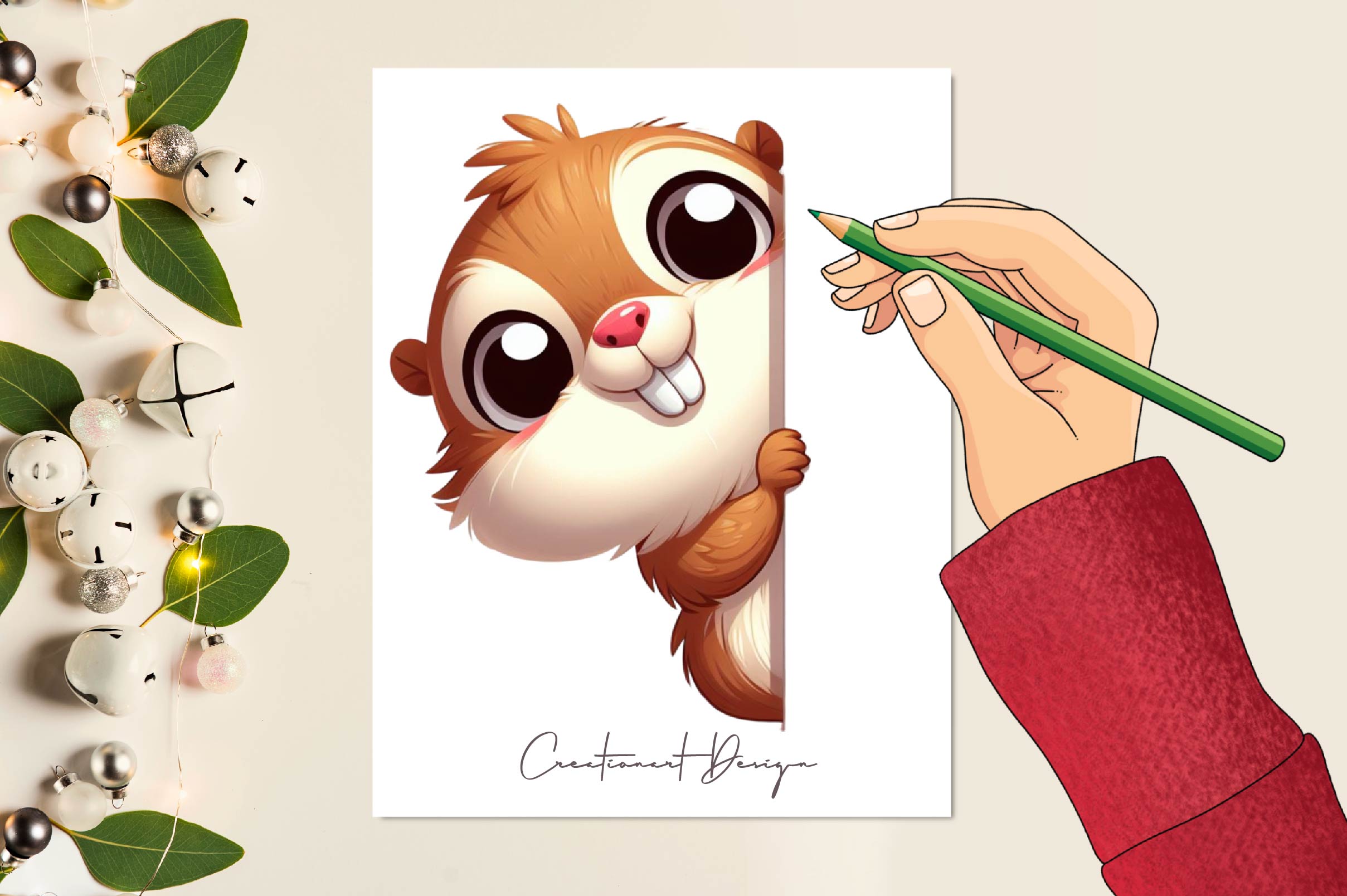 Crazy Animals Peeking Around Corner Clipart Bundle