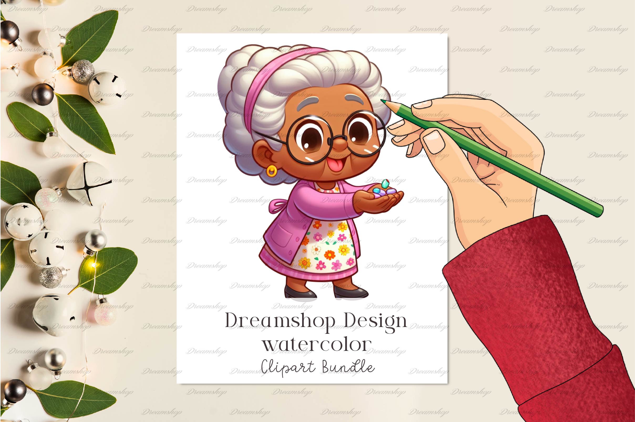 Funny Old Ladies Clipart Bundle 1
