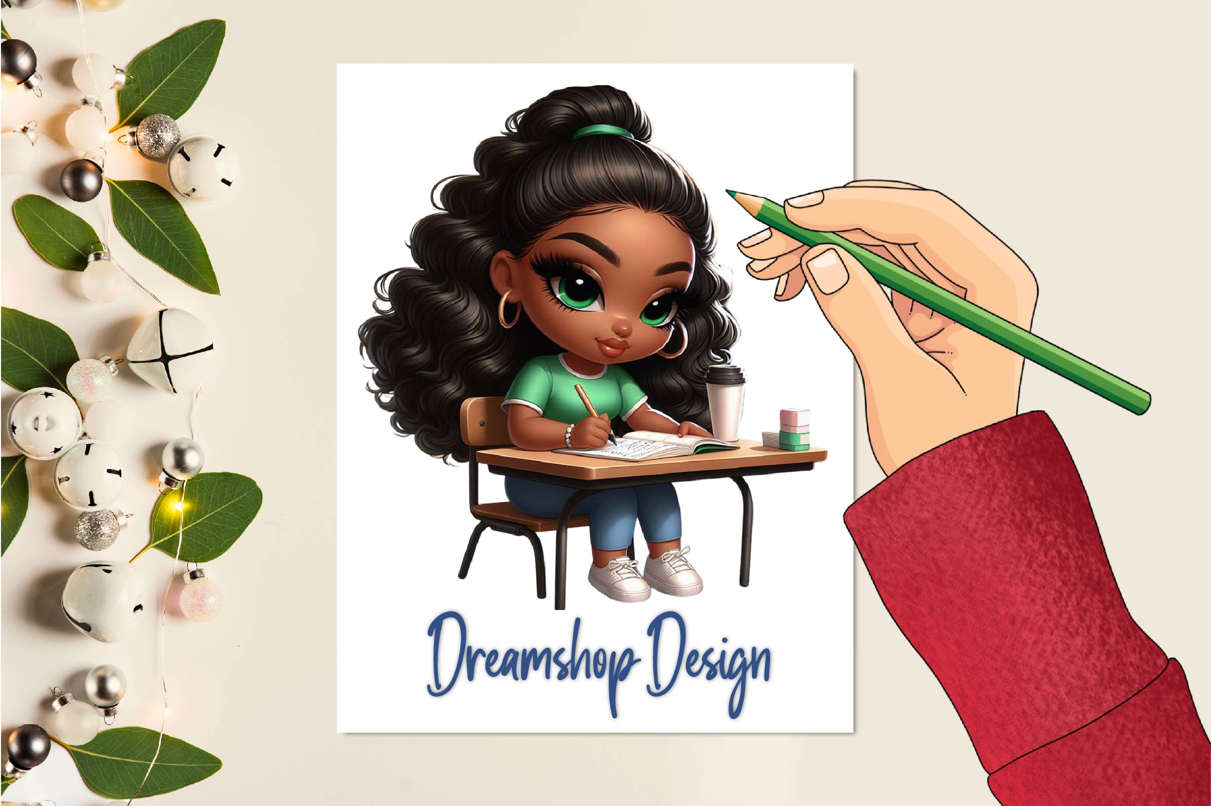 Motivational Boss Babe Black Woman Clipart Bundle