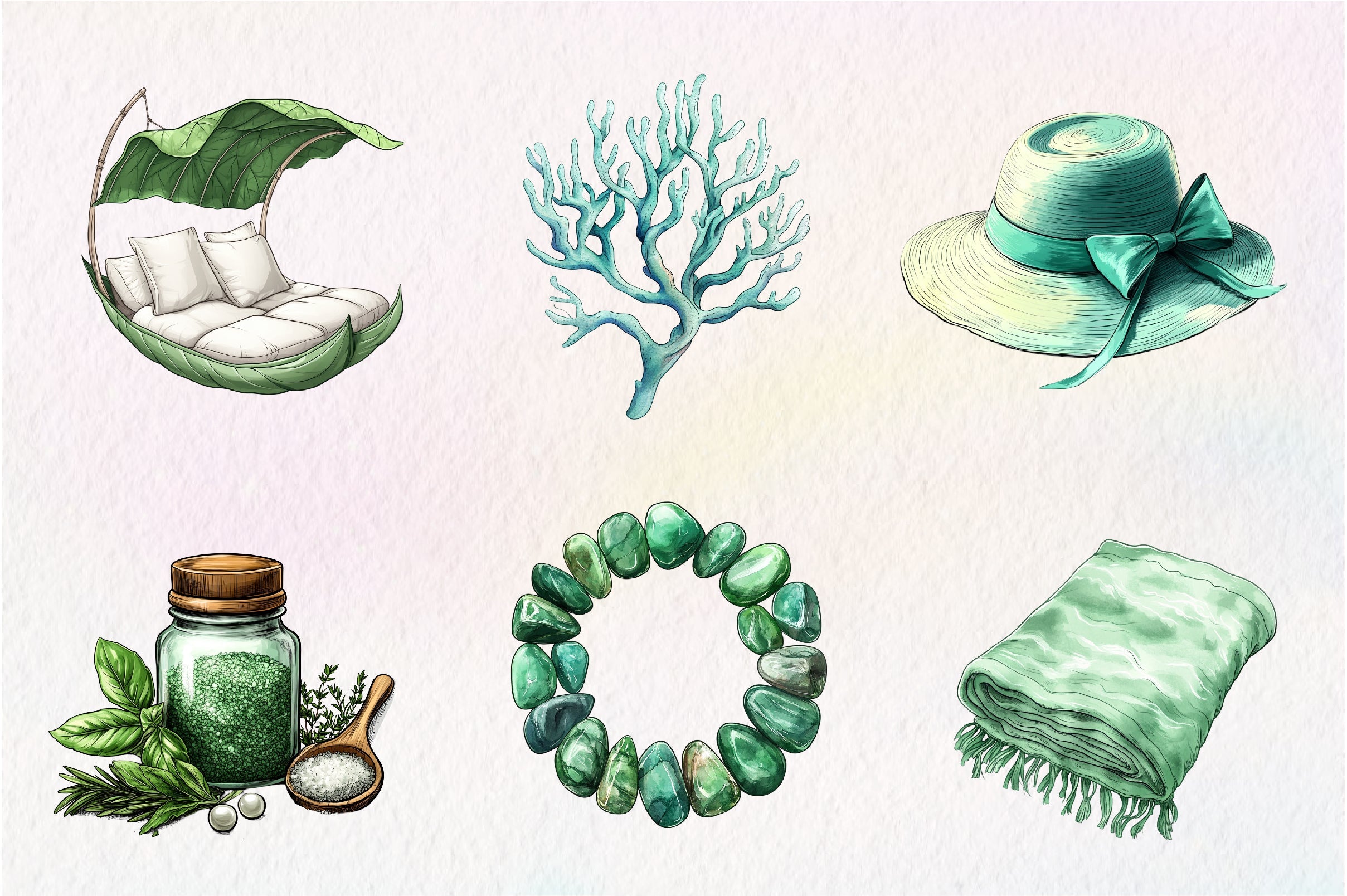 Summer Coastal Serenity Clipart Bundle