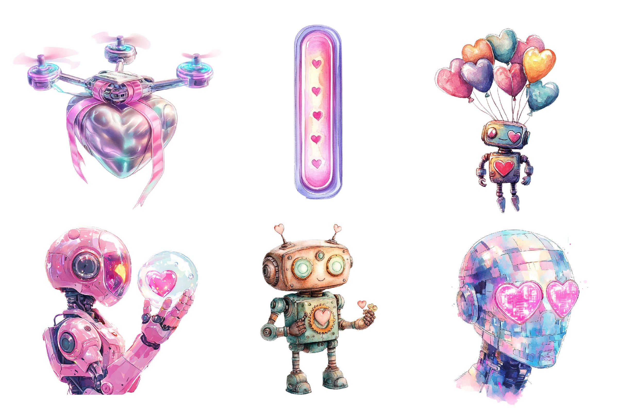 Robo Love Clipart Bundle