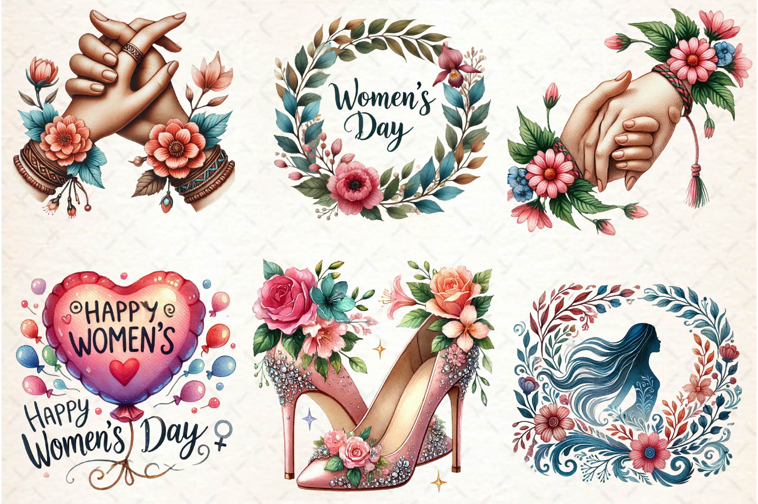 Women's Day Clipart Bundle