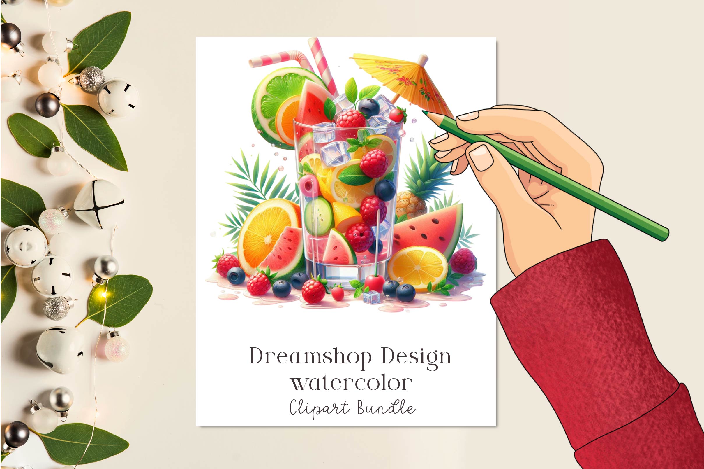 Summer Cocktail Clipart Bundle