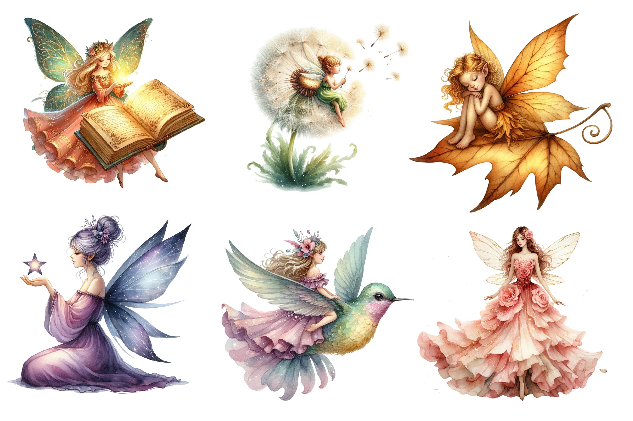 Fairytale Fairy Clipart Bundle