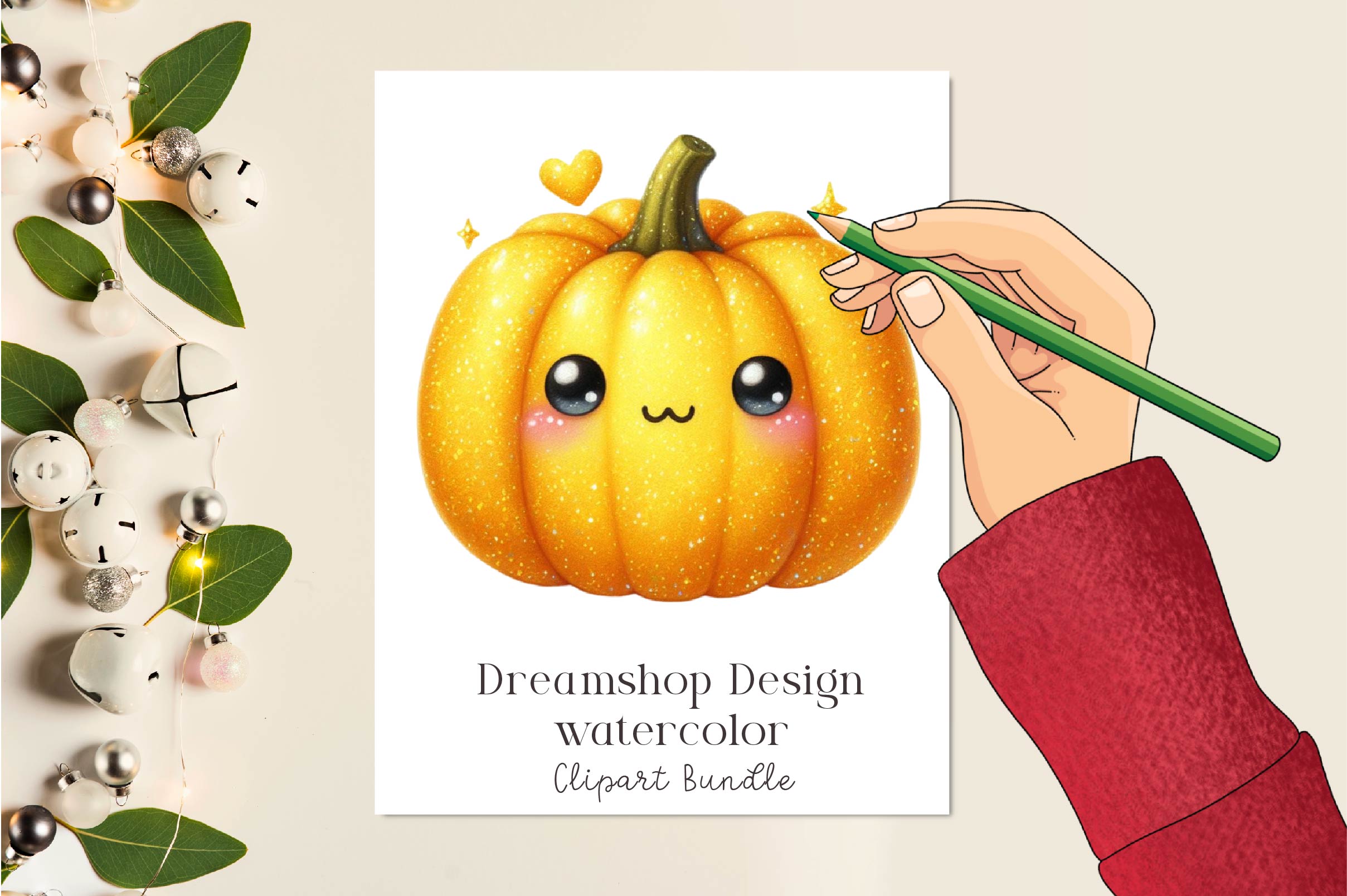 Halloween Cute Pumpkin Clipart Bundle