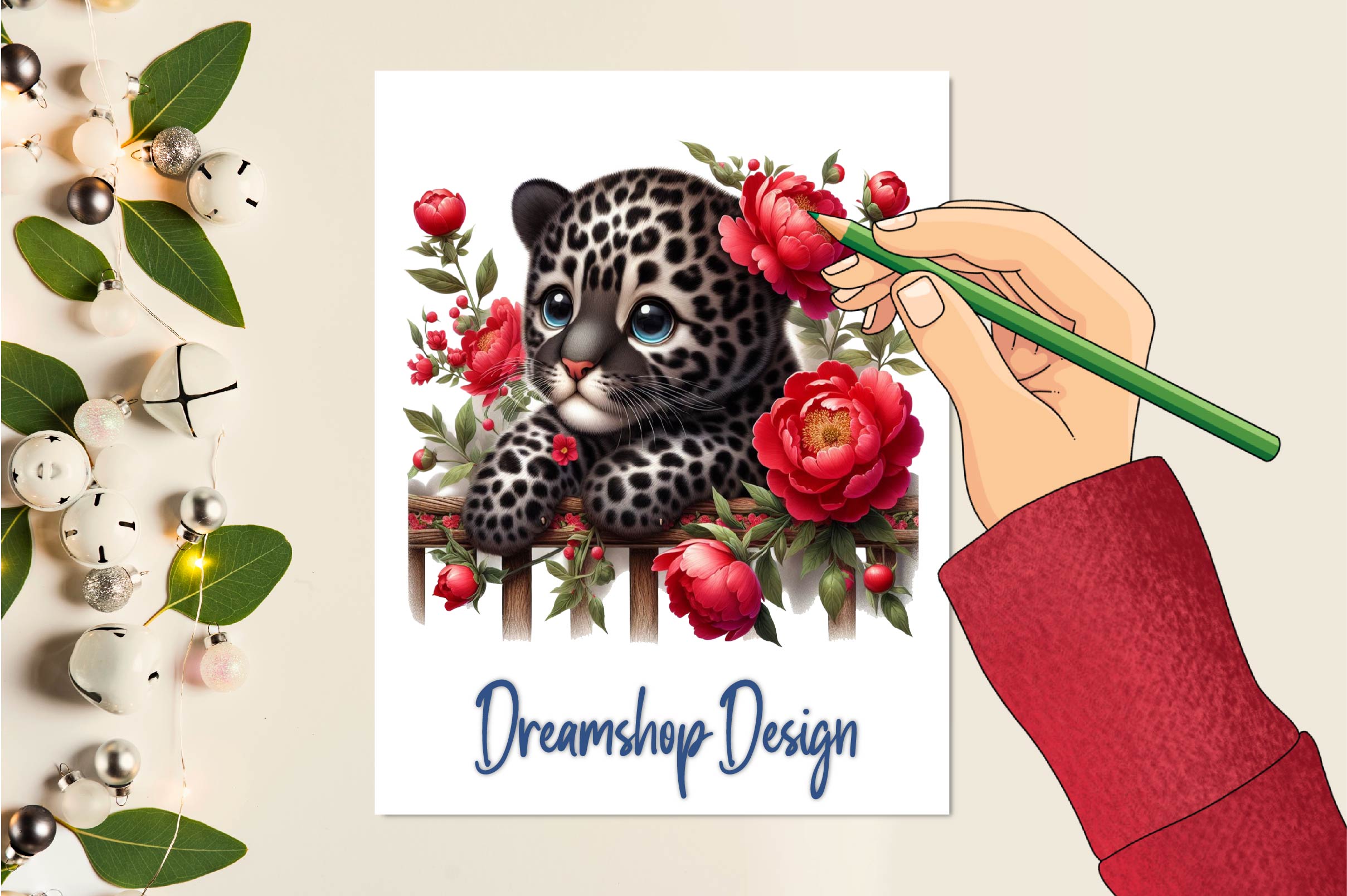 Cute Baby Leopard Clipart Bundle