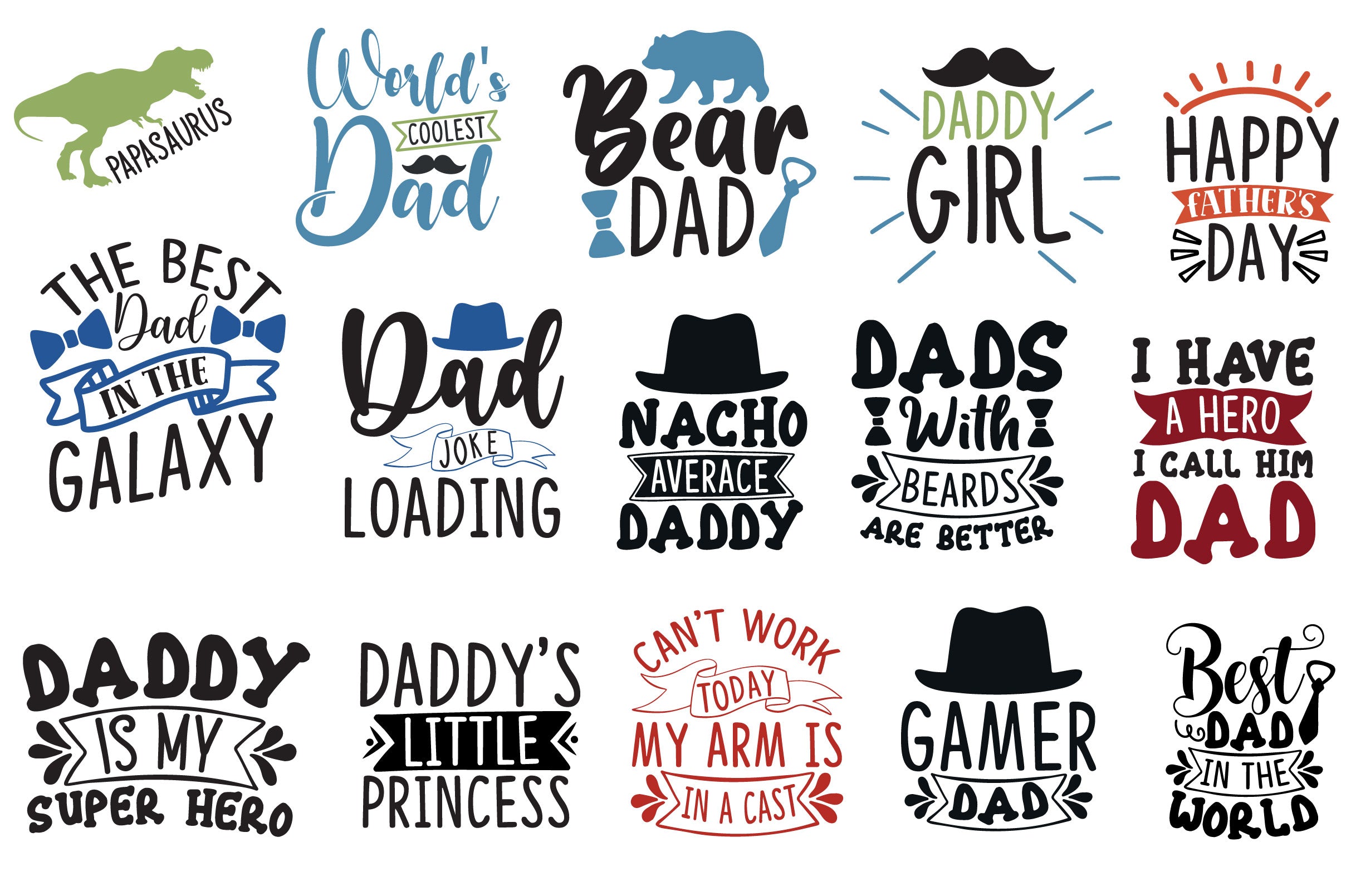 Father's Day Dad Quotes SVG Bundle