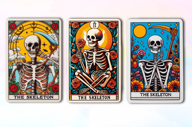 Funny Skeleton Tarot Card Clipart Bundle - CraftNest - Digital Crafting and Art