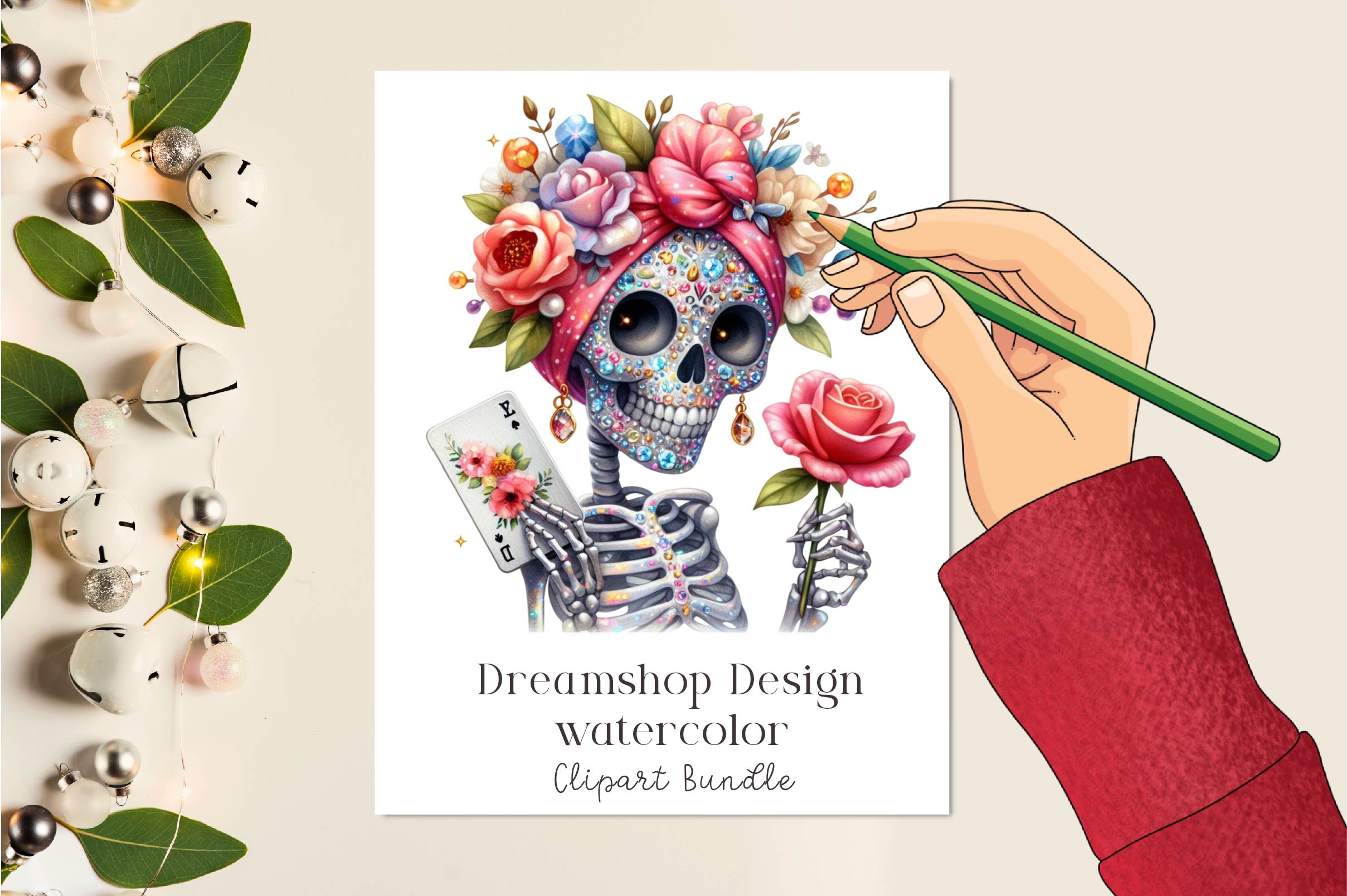 Funny Mom Skeleton Clipart Bundle