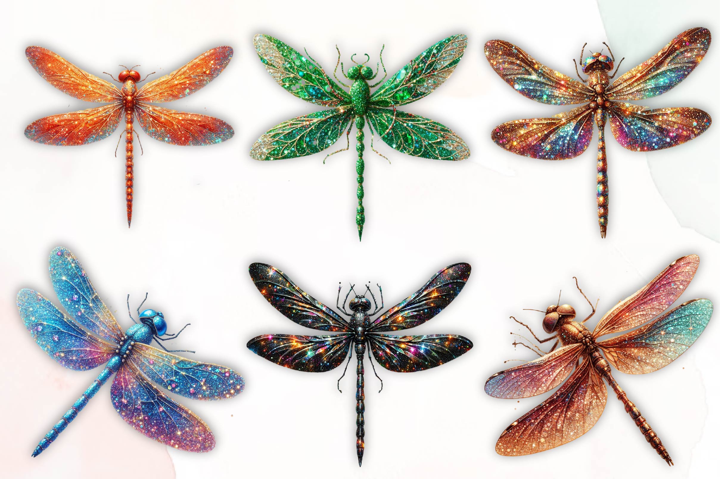 Dragon Fly Collection Clipart Bundle