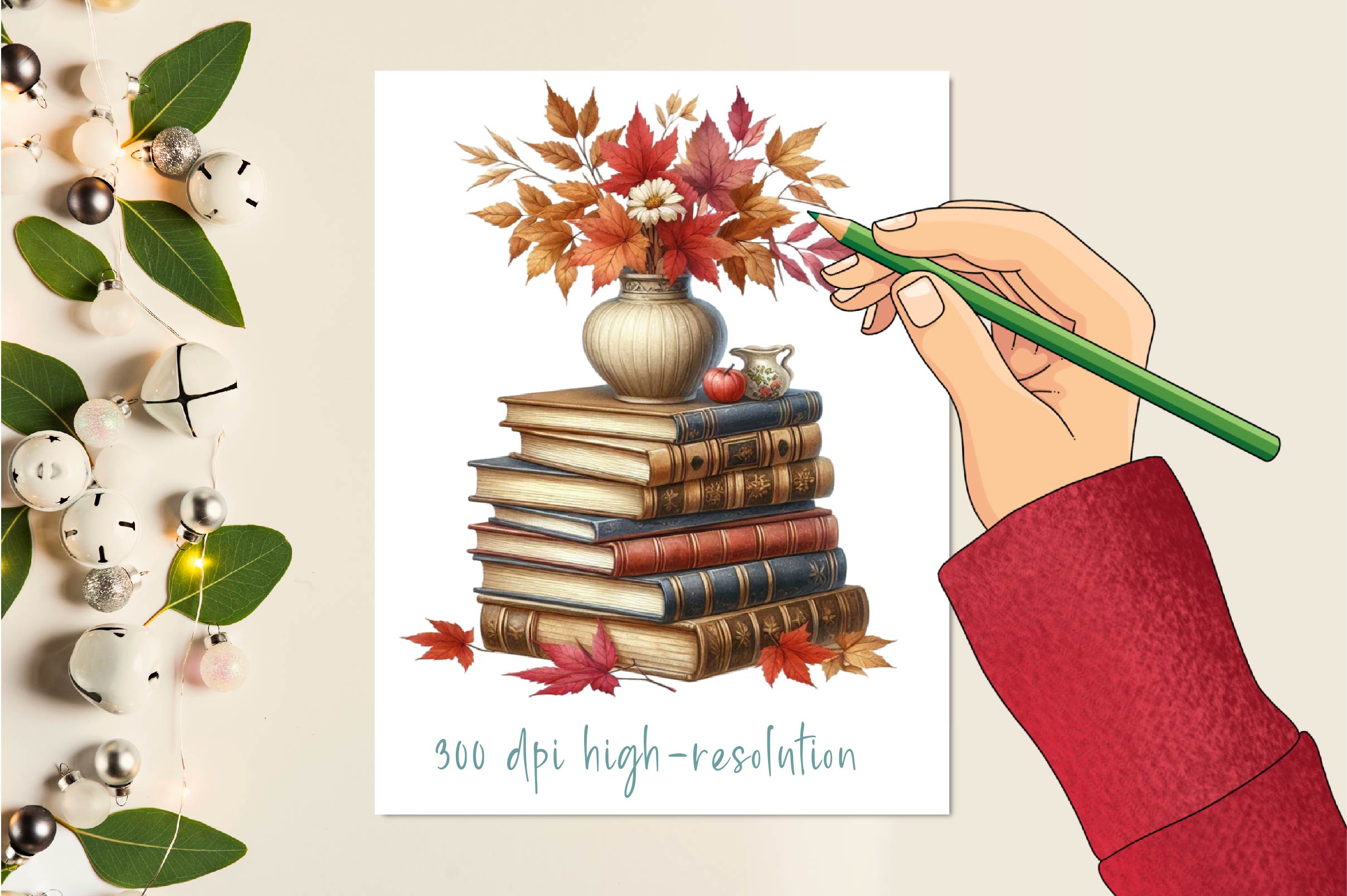 Autumn Books Clipart Bundle 1