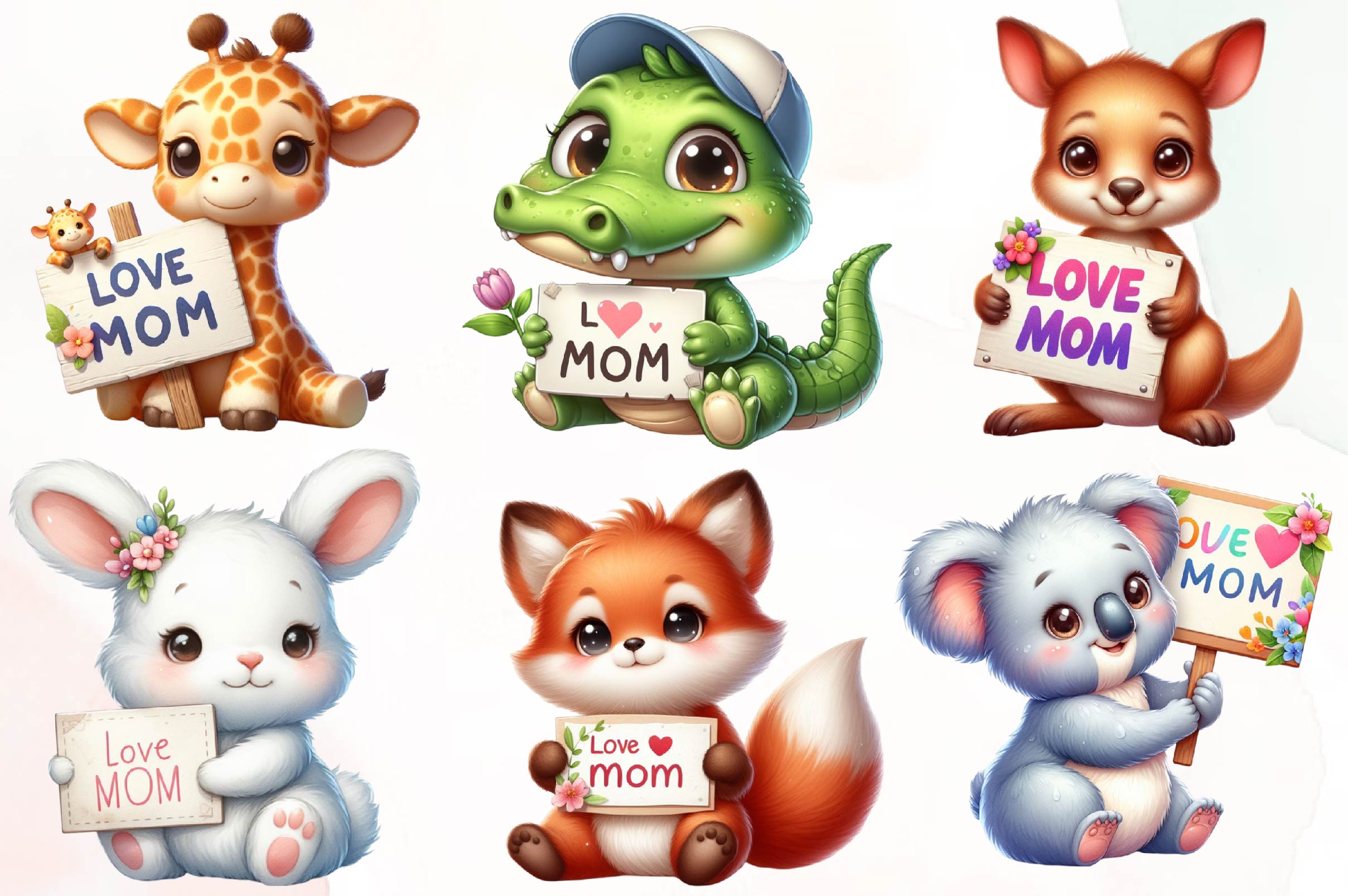 Mothers Day Love Mum Clipart Bundle
