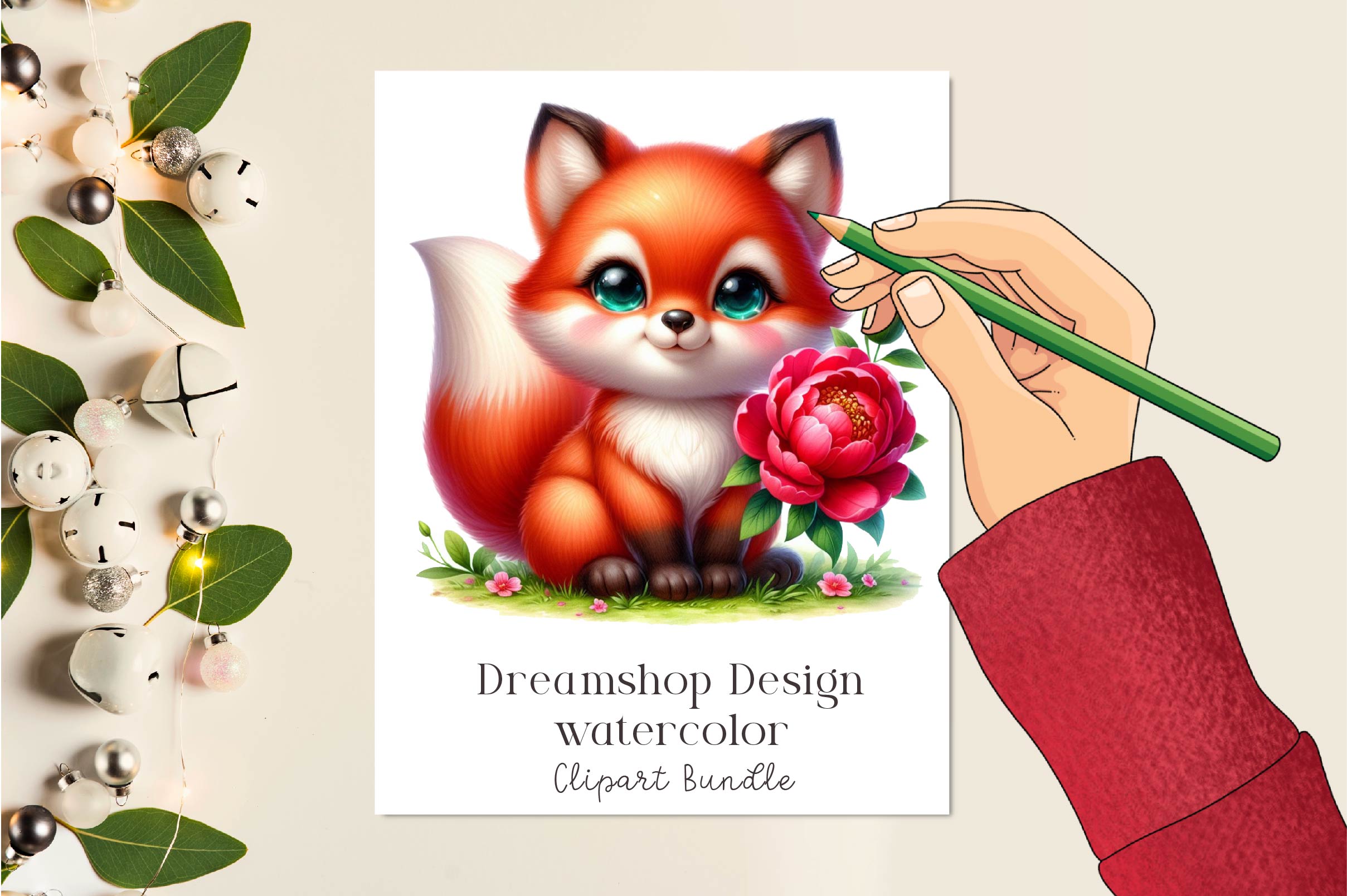 Cute Fox Clipart Bundle