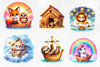 Noah'S Ark Nursery Decor Clipart Bundle