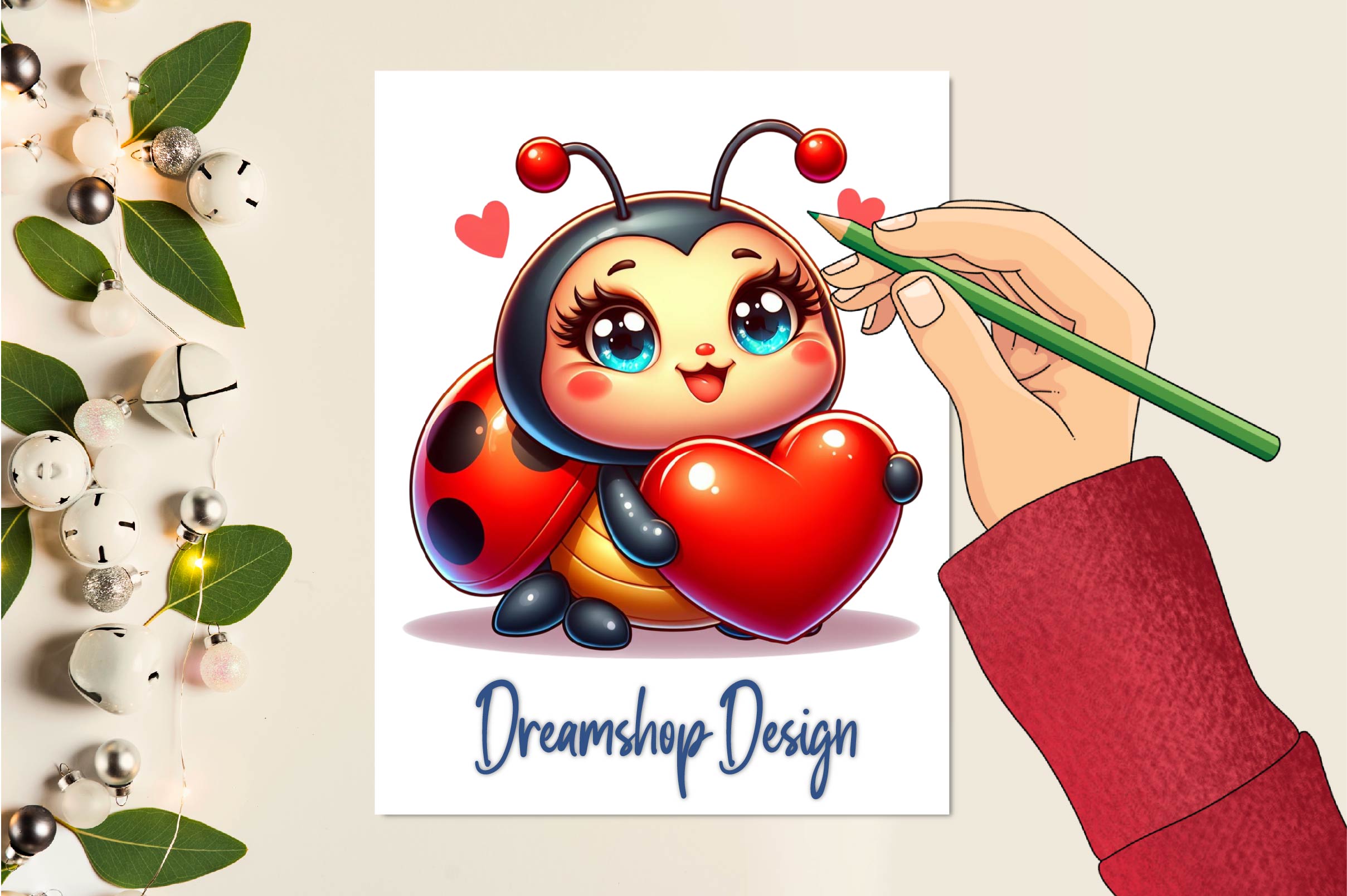 Cute Ladybug Clipart Bundle