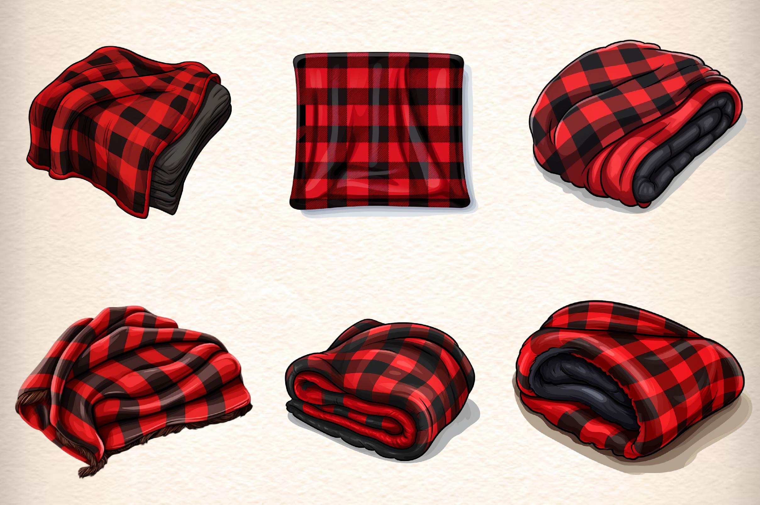 Christmas Blanket Clipart Bundle