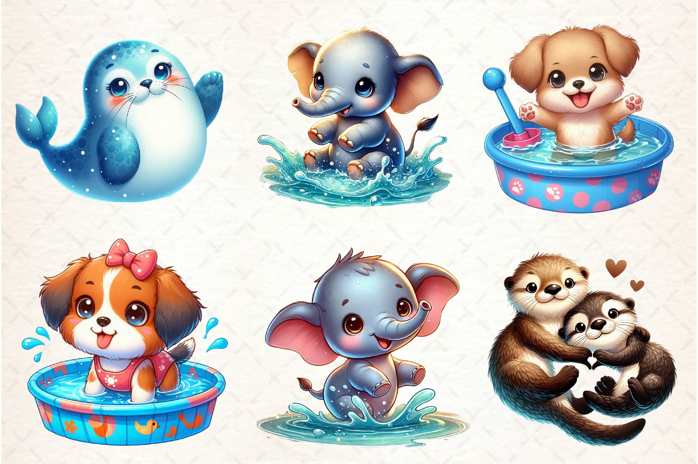 Summer Swimming Clipart Bundle