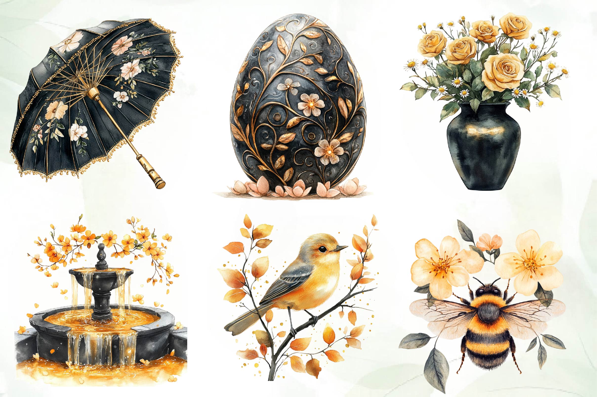 Glamorous Spring Clipart Bundle