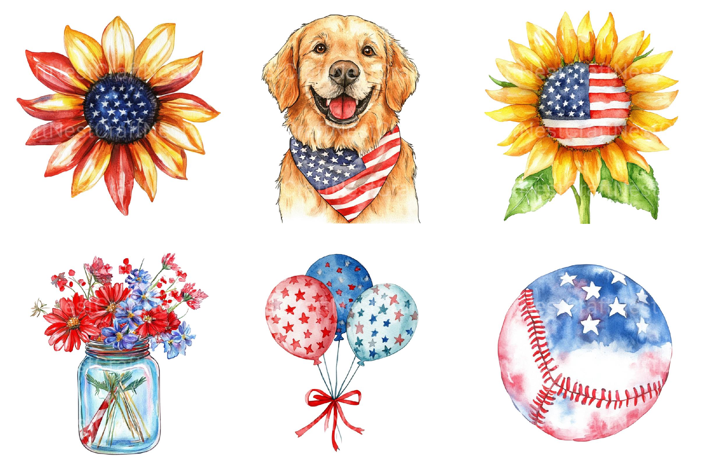 4th of July Independence USA Clipart Bundle