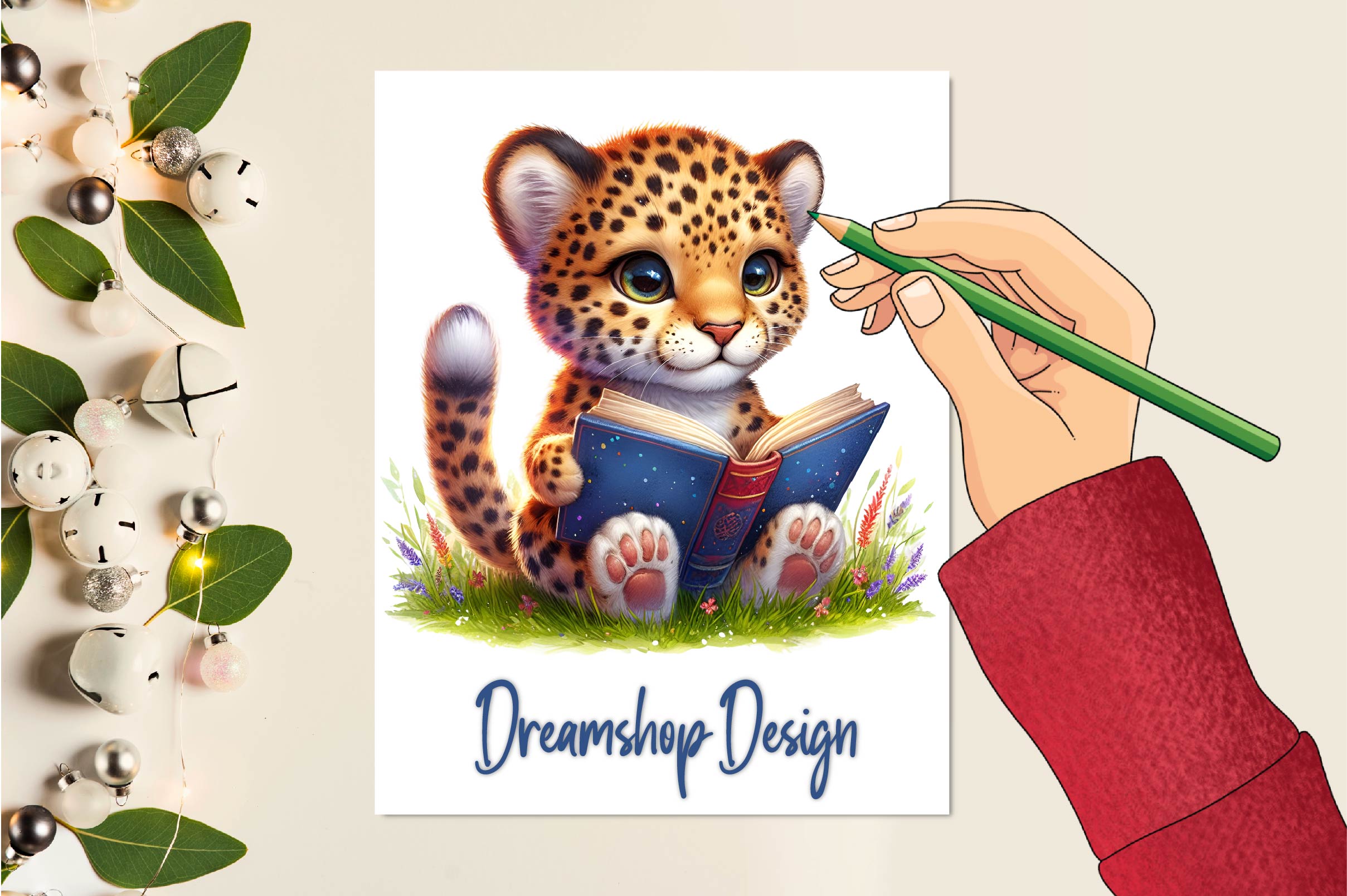 Animals Reading Book Clipart Bundle