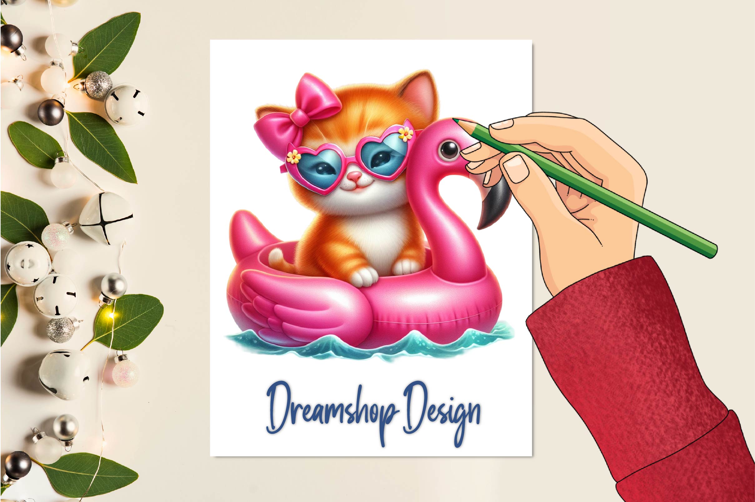 Flamingo Boat Animals Clipart Bundle 1