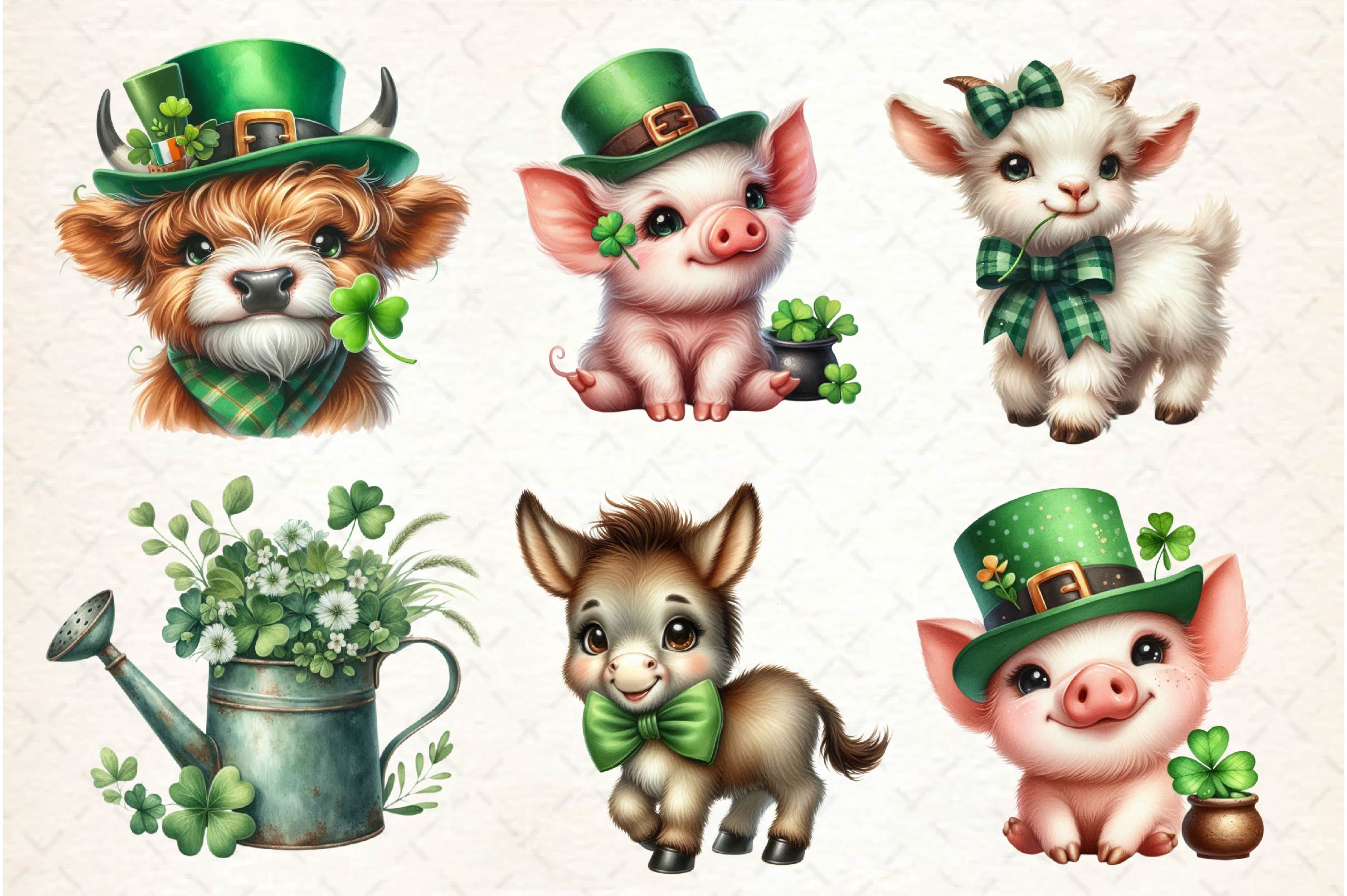 St Patrick's Day Farm Clipart Bundle 2