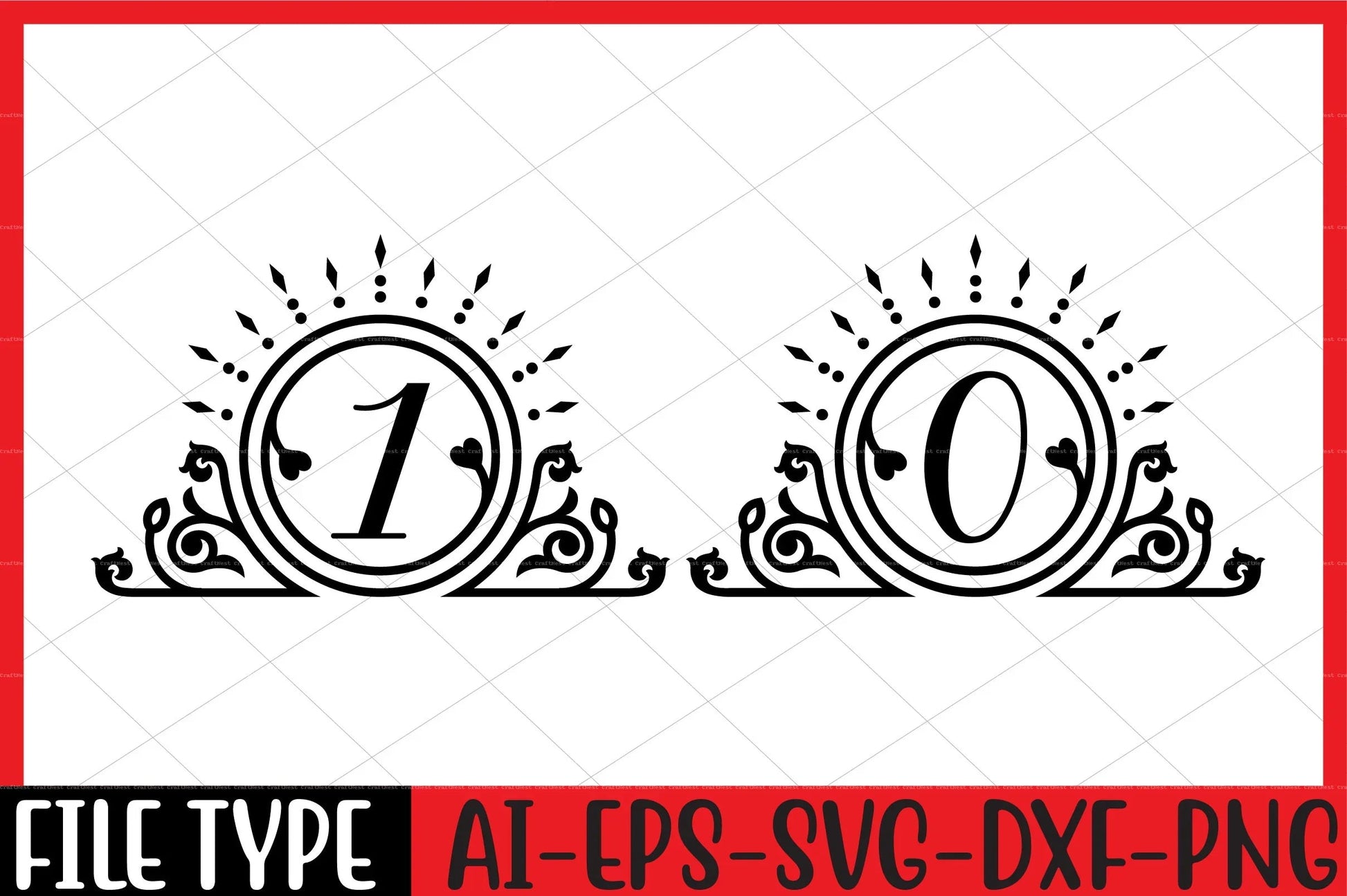 Number SVG Bundle 99 - CraftNest - Digital Crafting and Art
