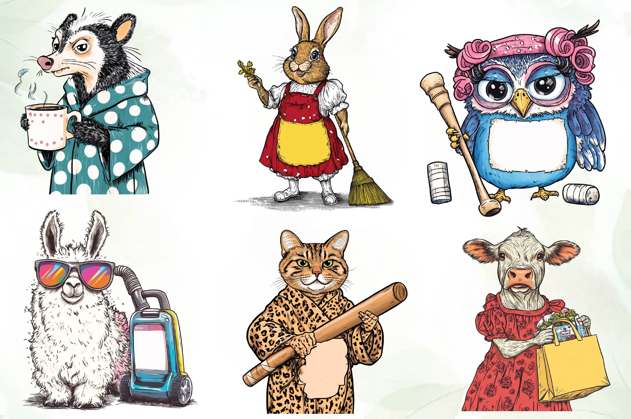 Sarcastic Animals Clipart Bundle