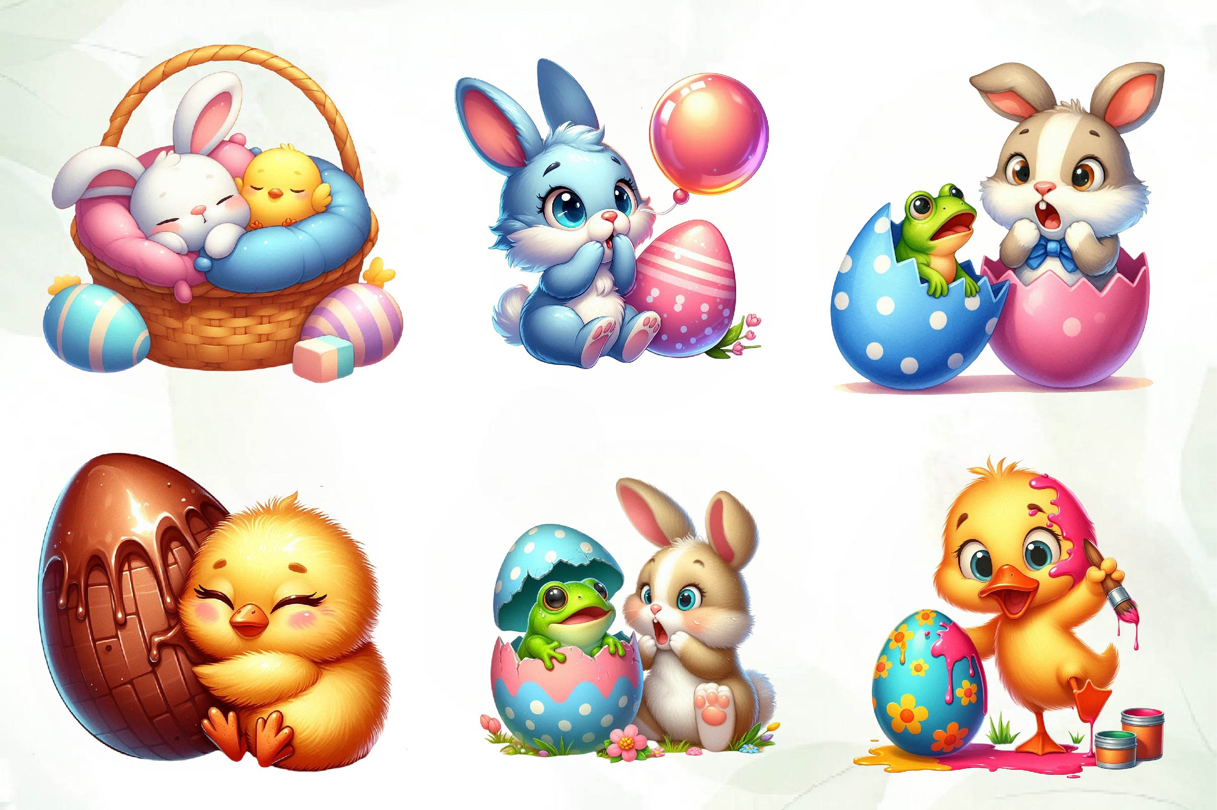Easter Funny Clipart Bundle