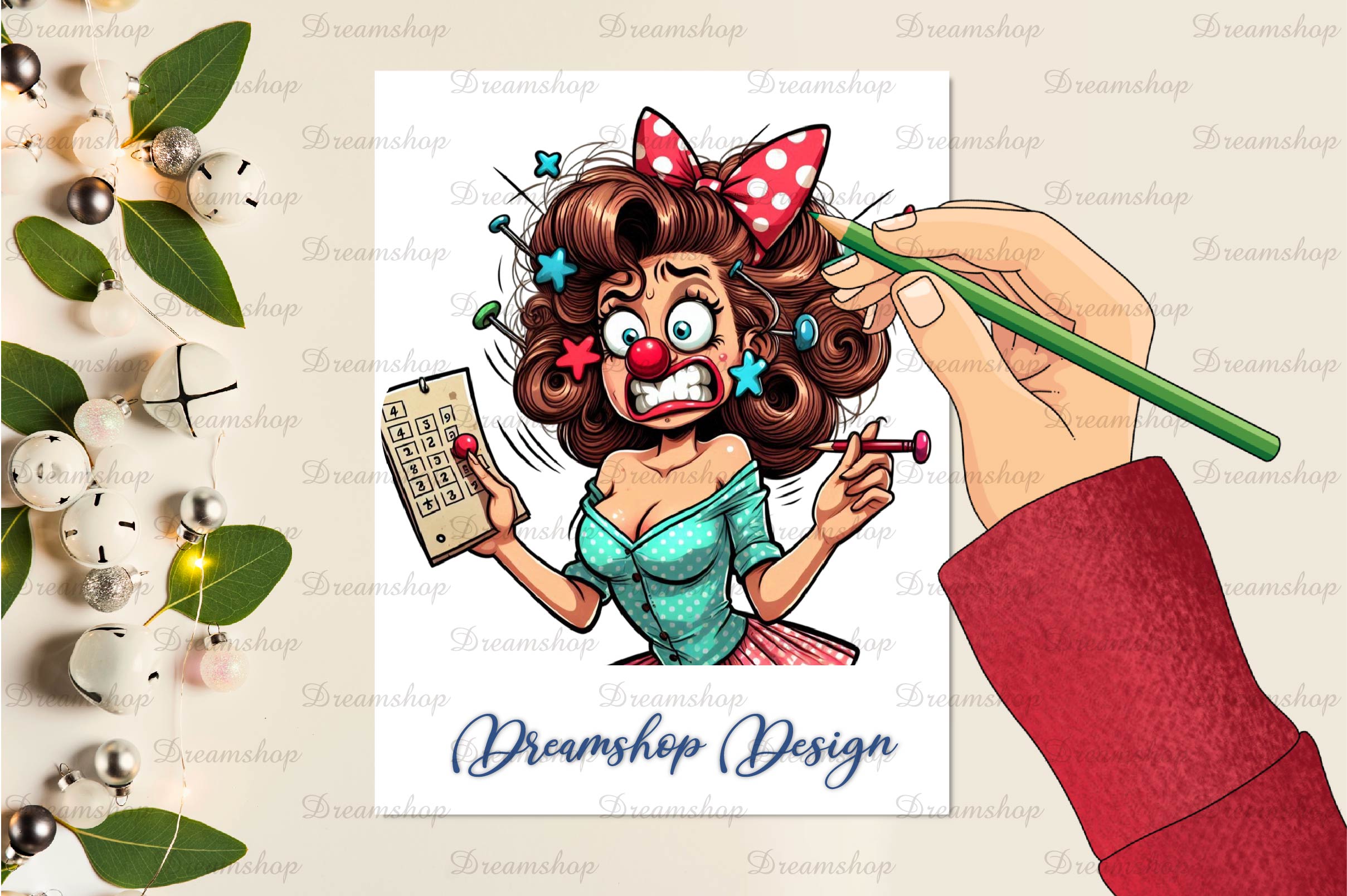 Pin Up Girl Clipart Bundle
