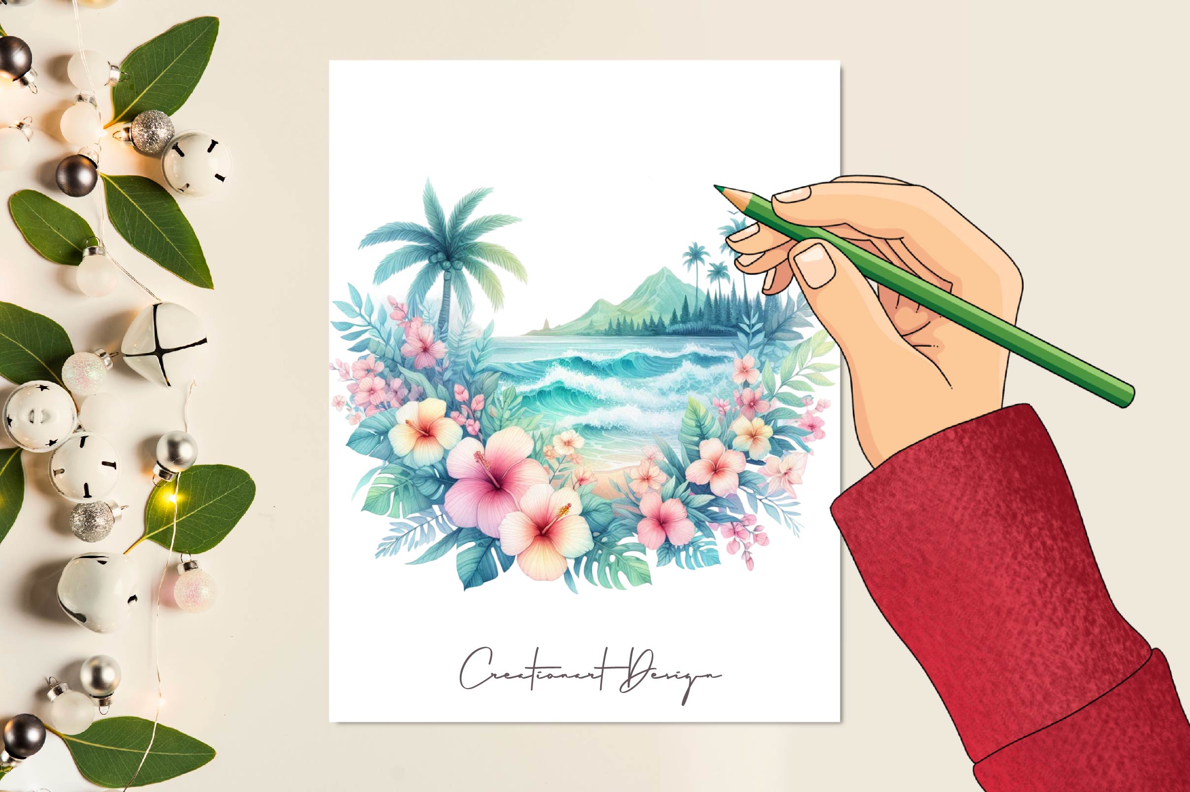 Pastel Hawaii Clipart Bundle