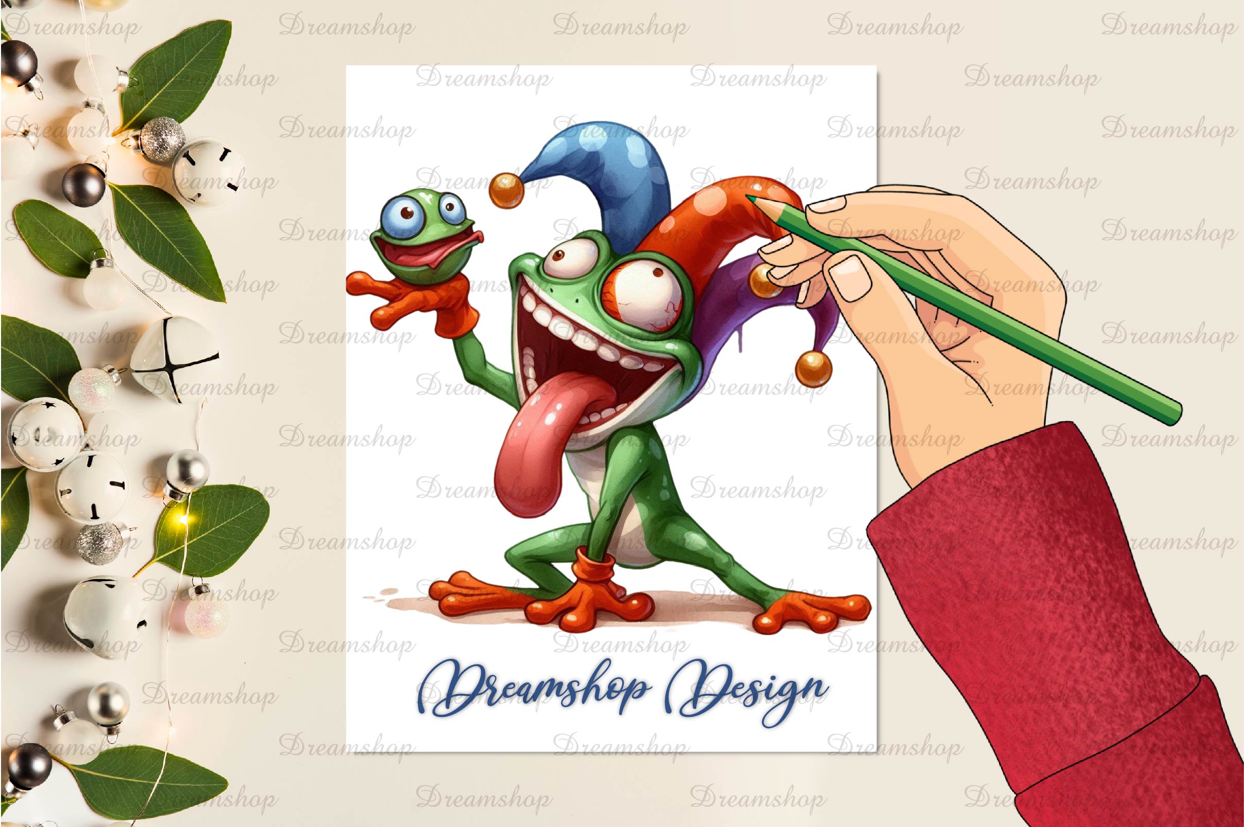 Cute Frog Funny Frog Clipart Bundle