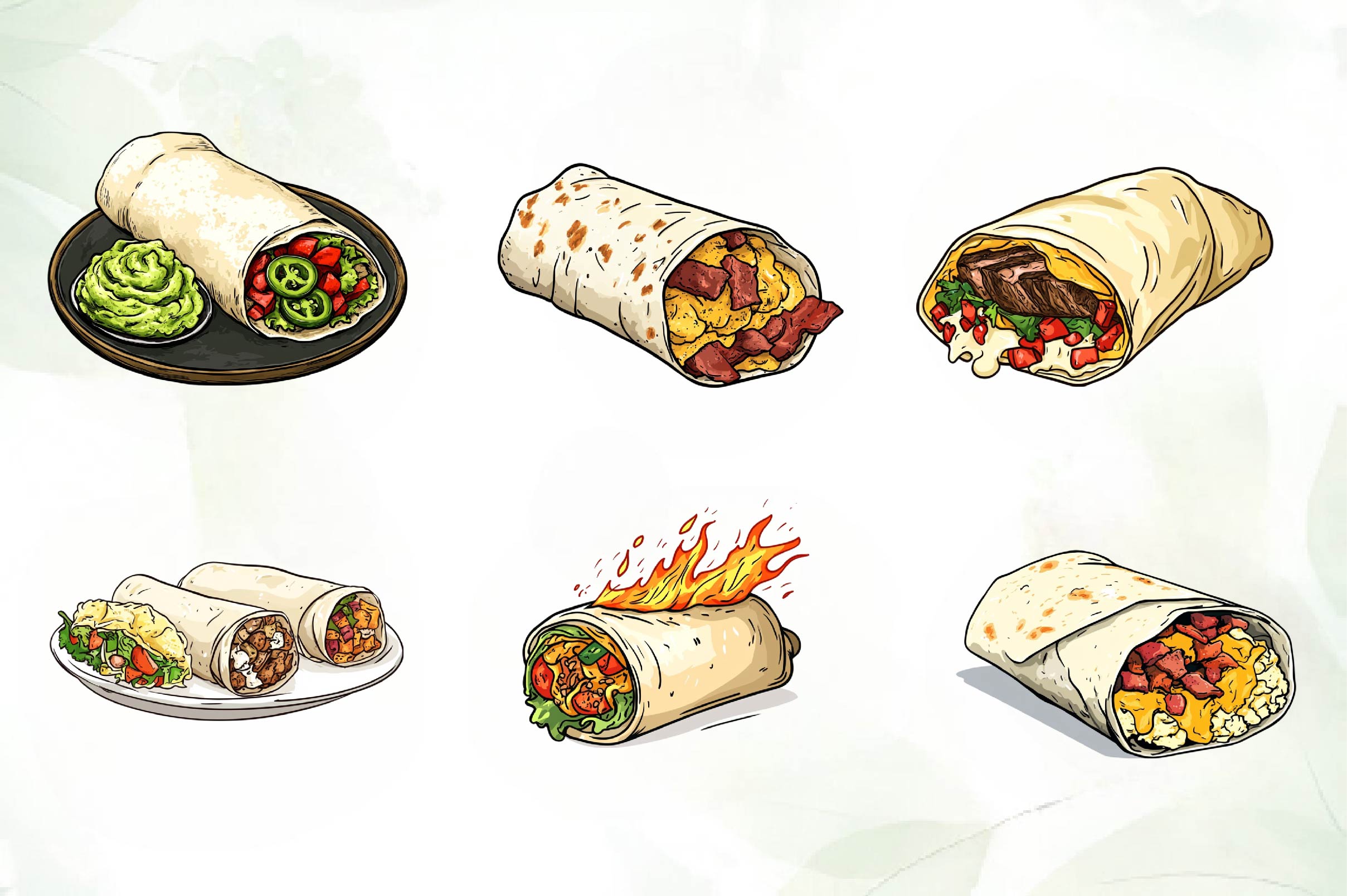 Burritos Clipart Bundle