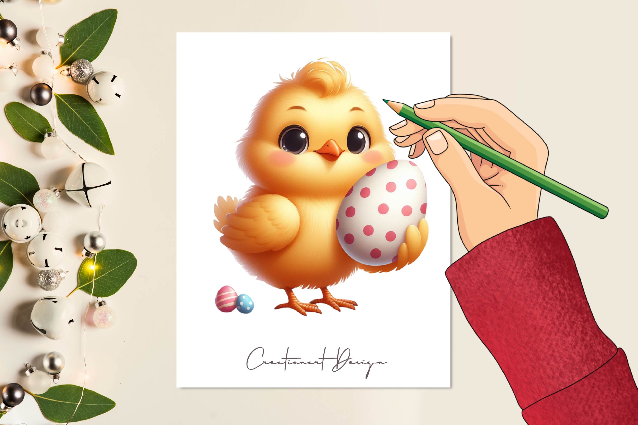 Easter Chicken And Egg Clipart Bundle