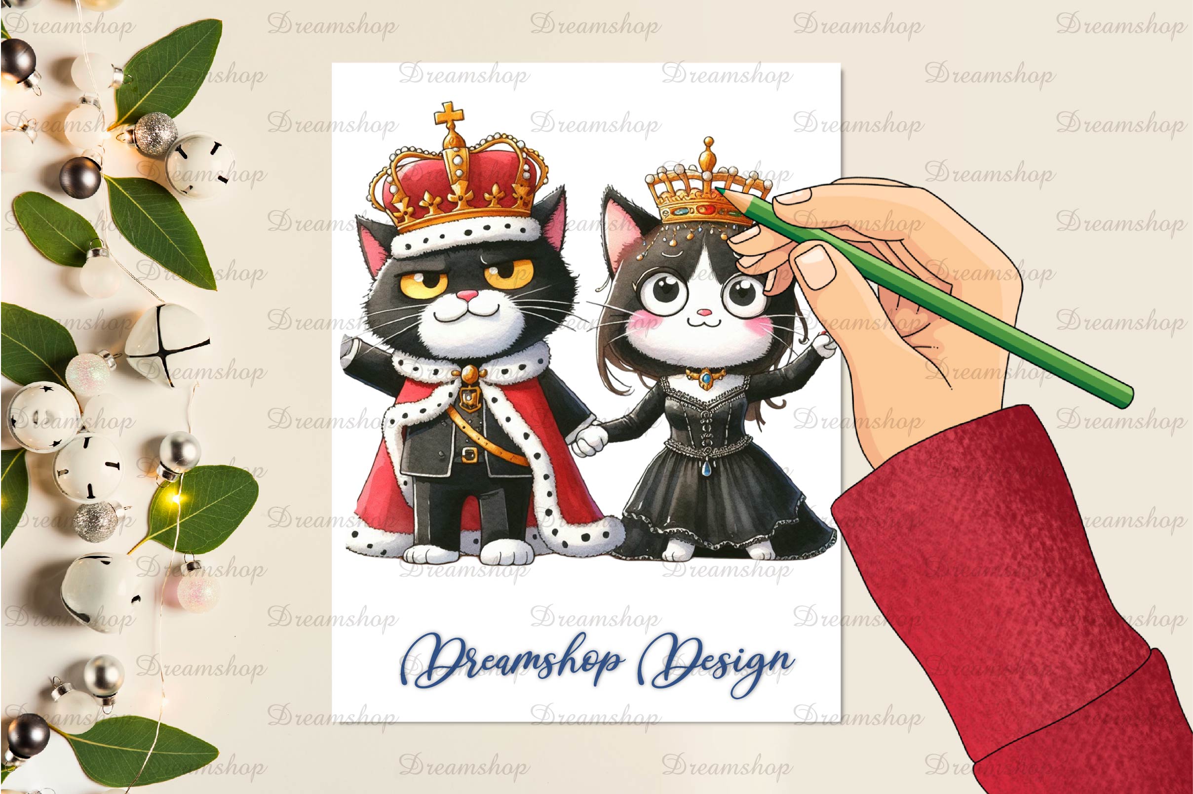Halloween Couple Cat Clipart Bundle