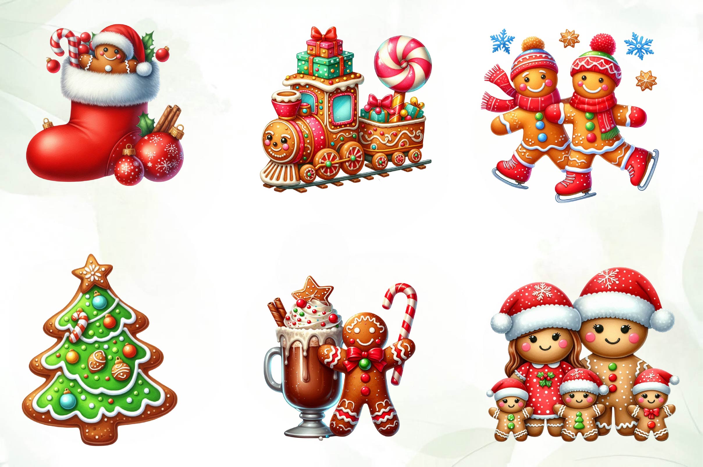 Gingerbread Christmas Clipart Bundle