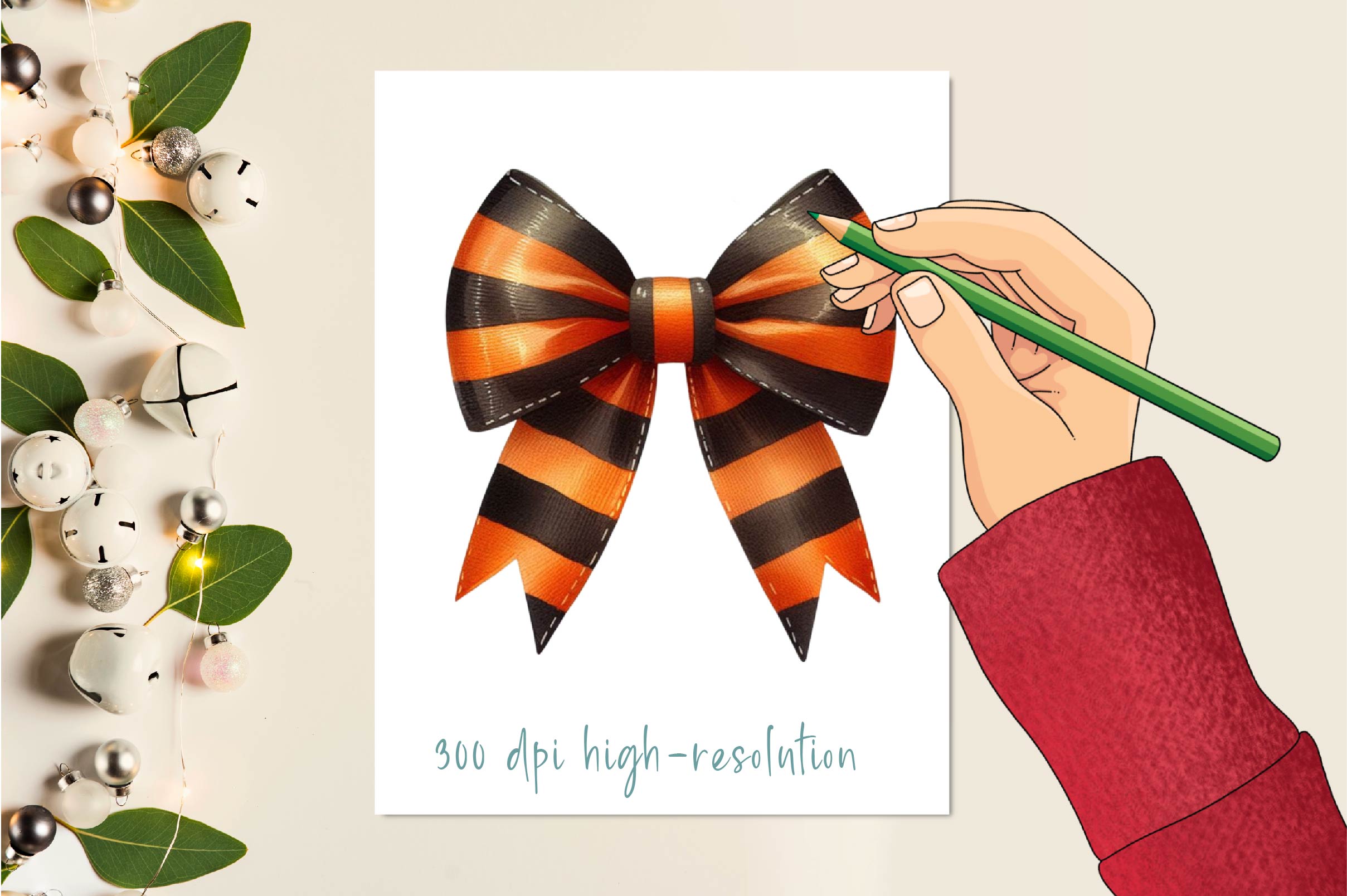 Halloween Coquette Bow Clipart Bundle 1