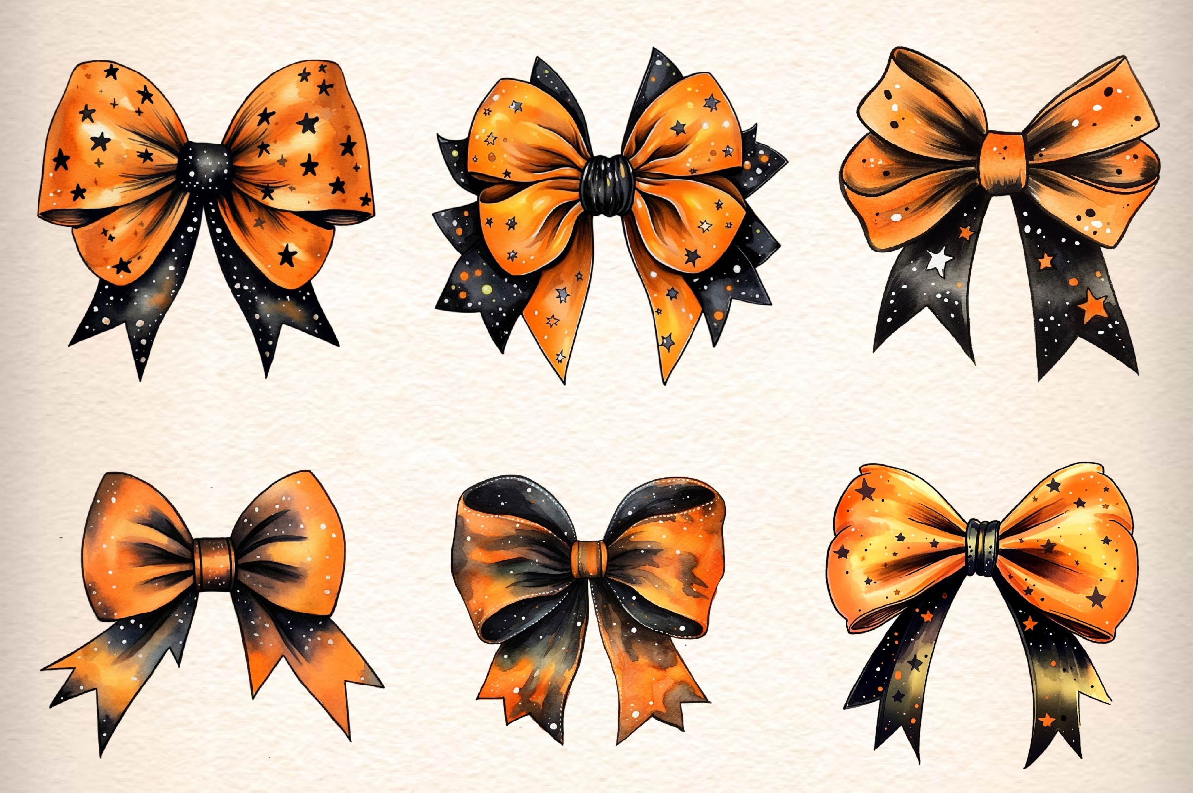 Halloween Bow Clipart Bundle 1