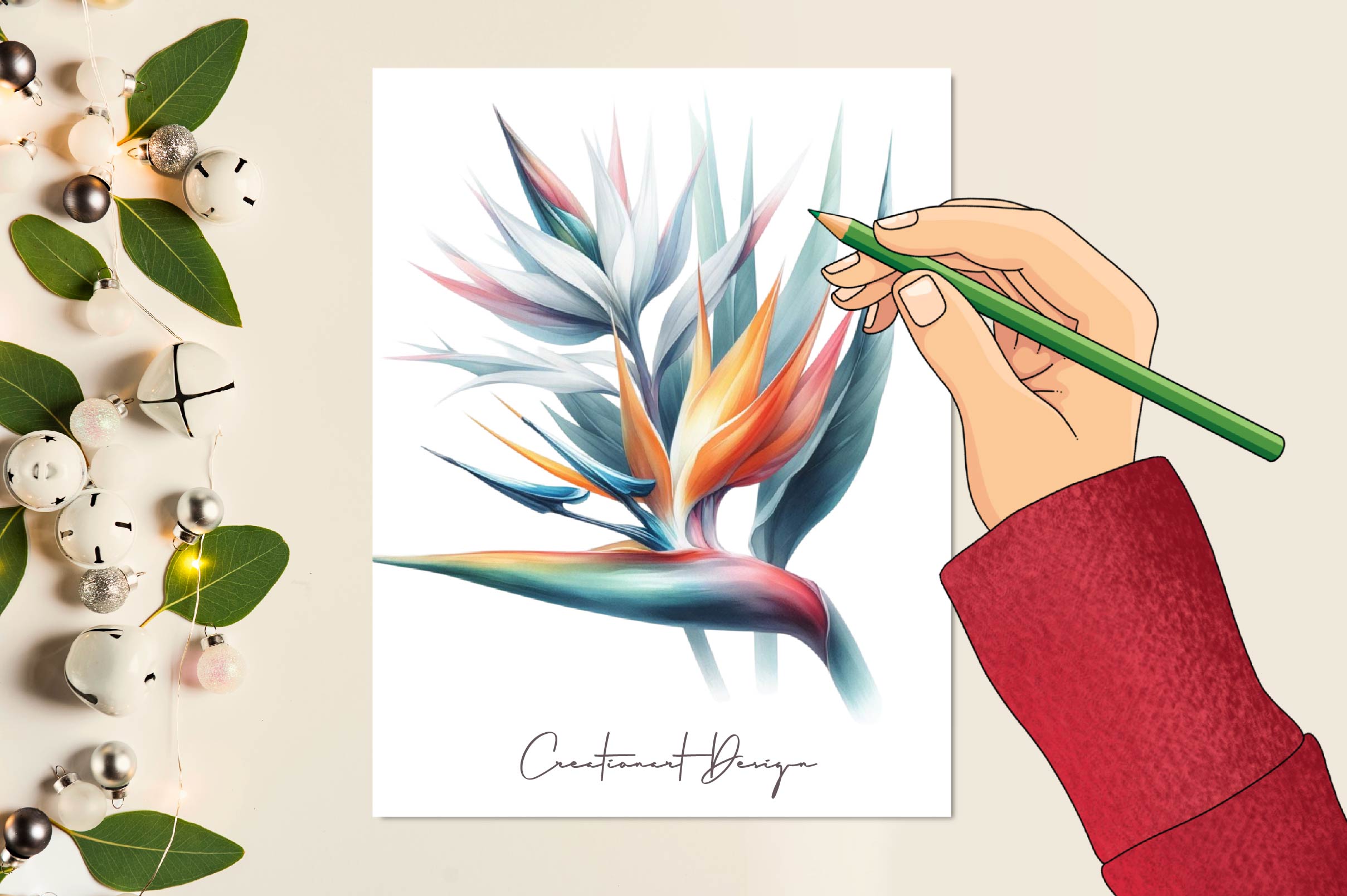 Paradise Flower Clipart Bundle